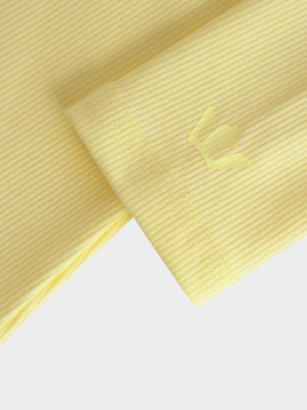 RIBBED HIGH V TEE LS-BUTTER YELLOW