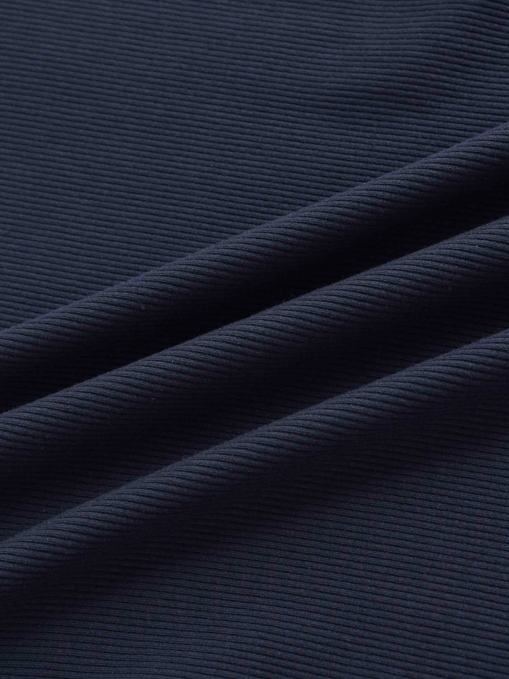 RIBBED HIGH V TEE LS-DENIM BLUE