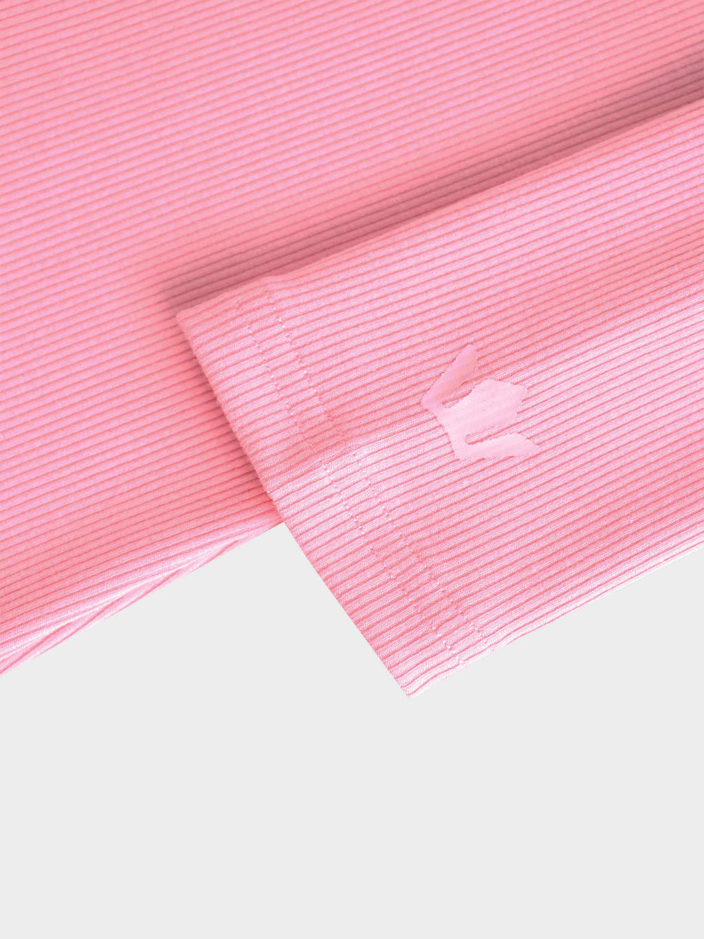 RIBBED HIGH V TEE LS-SO PINK