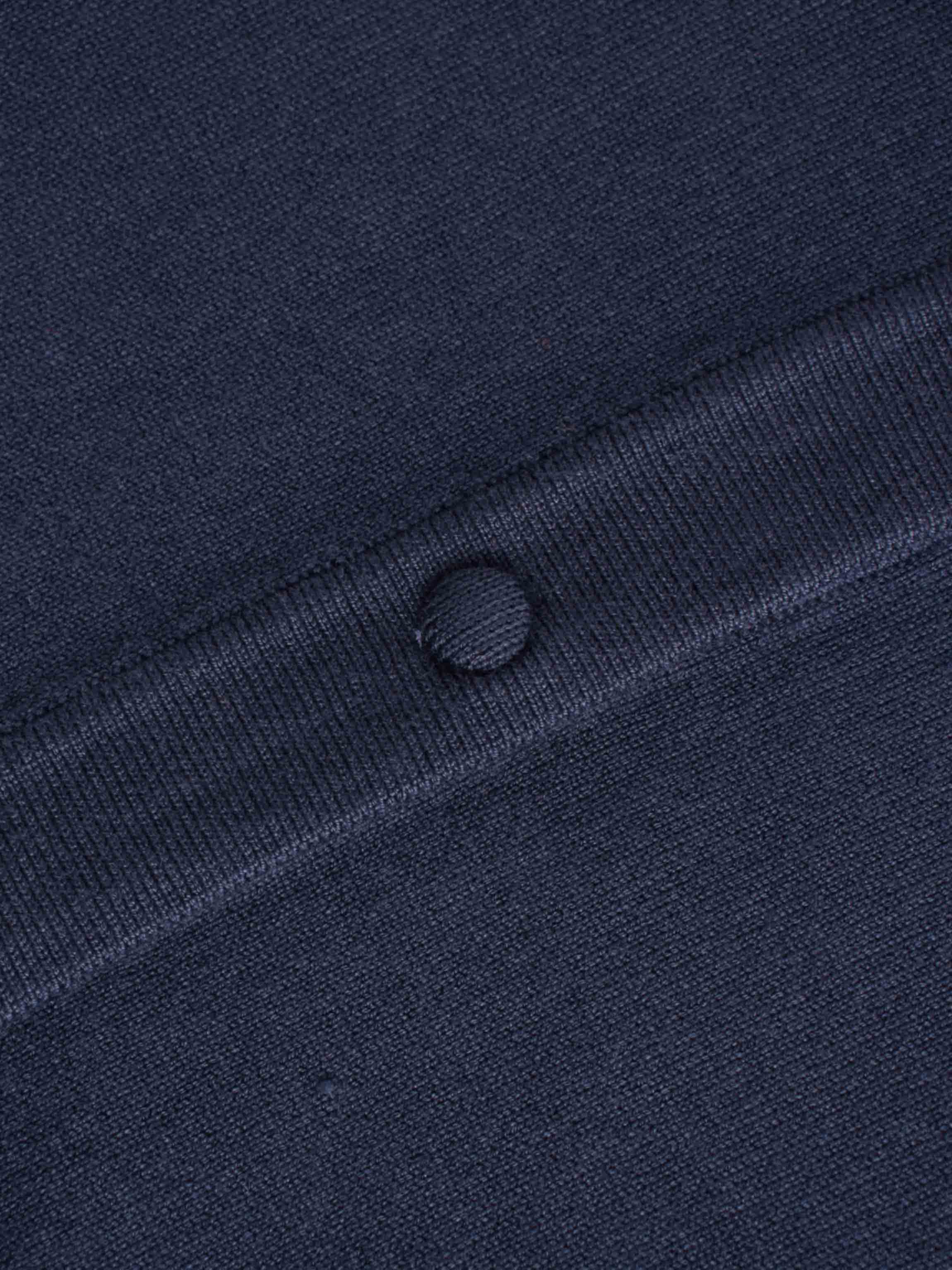 Cropped Bow Cardigan-Navy