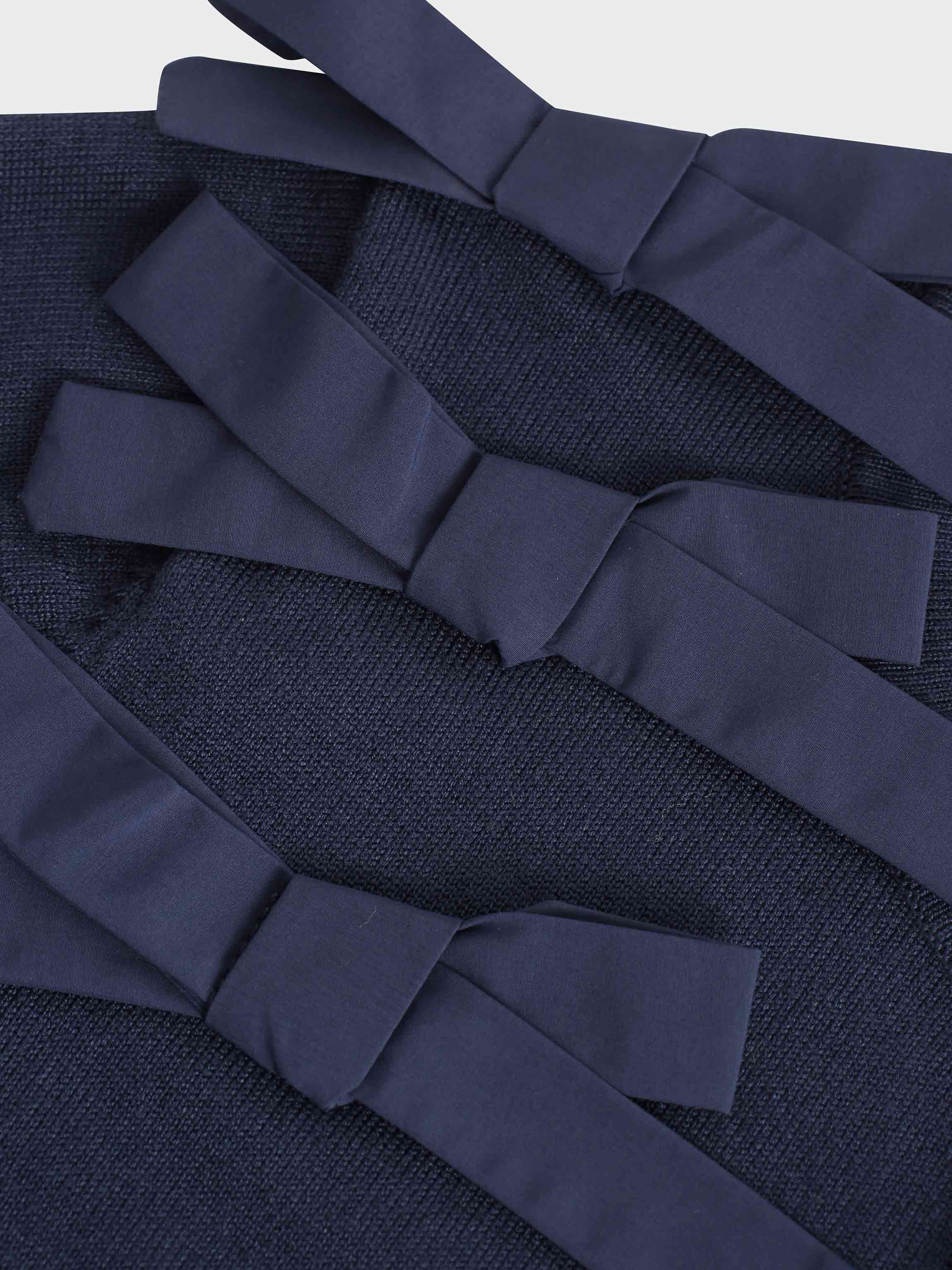 Cropped Bow Cardigan-Navy