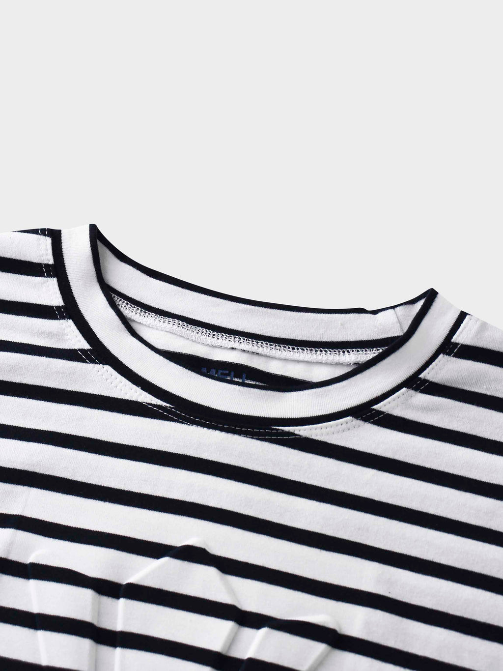 Crown Embossed T-Shirt-White/Blue