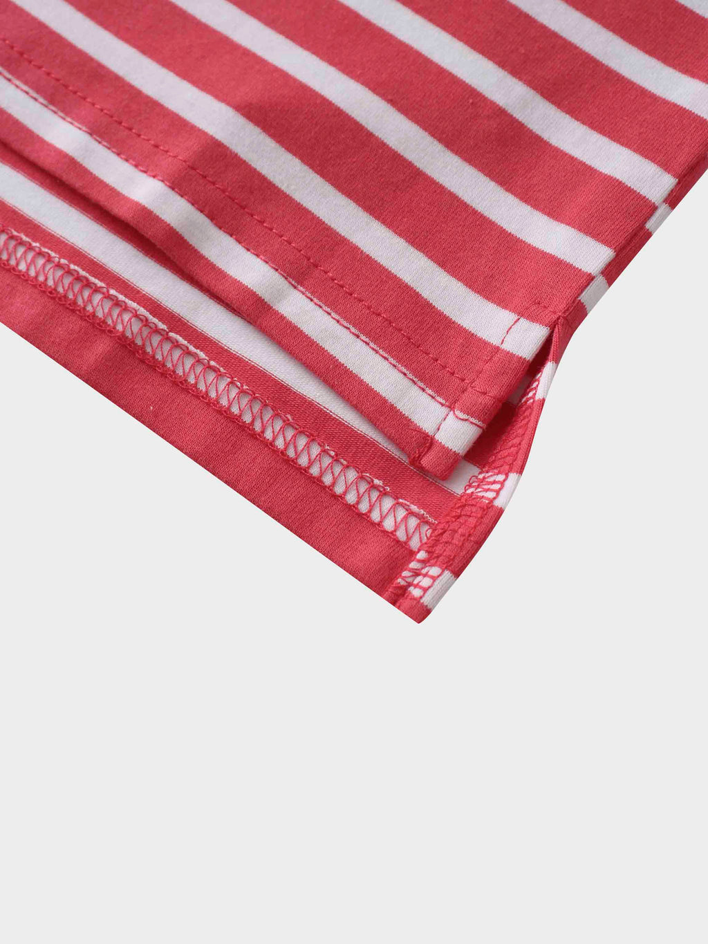 Crown Embossed T-Shirt-Coral/White