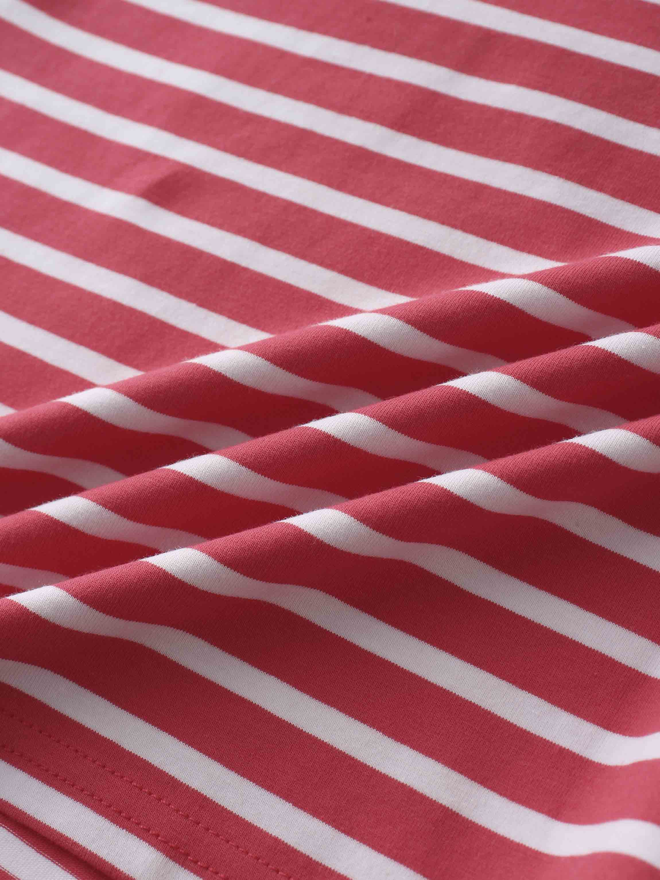 Crown Embossed T-Shirt-Coral/White