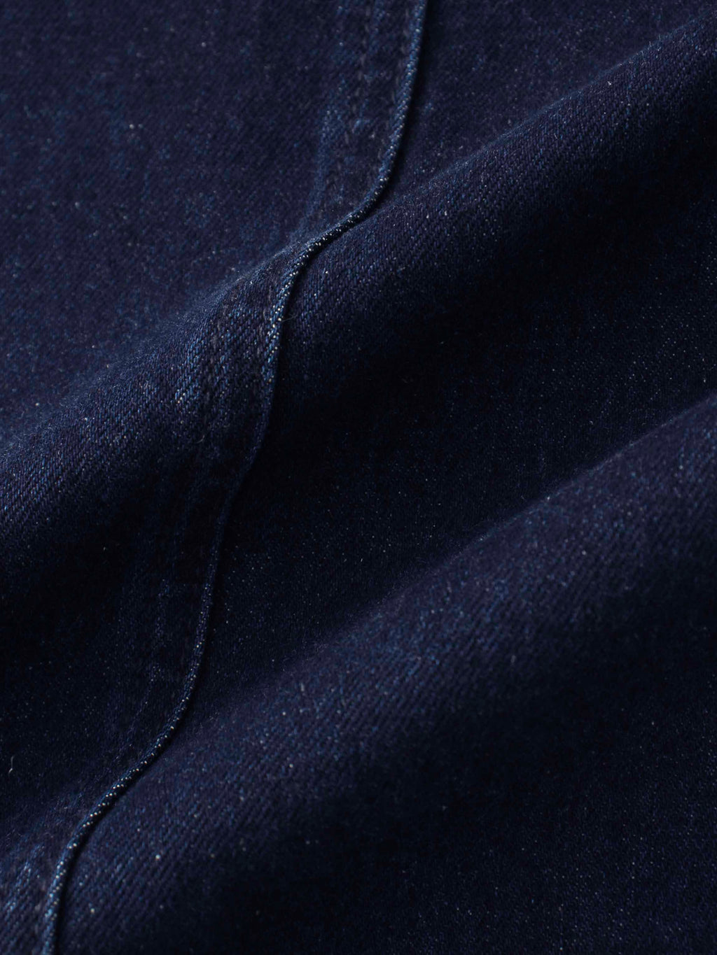 Denim Seamed Skirt-Dark Blue