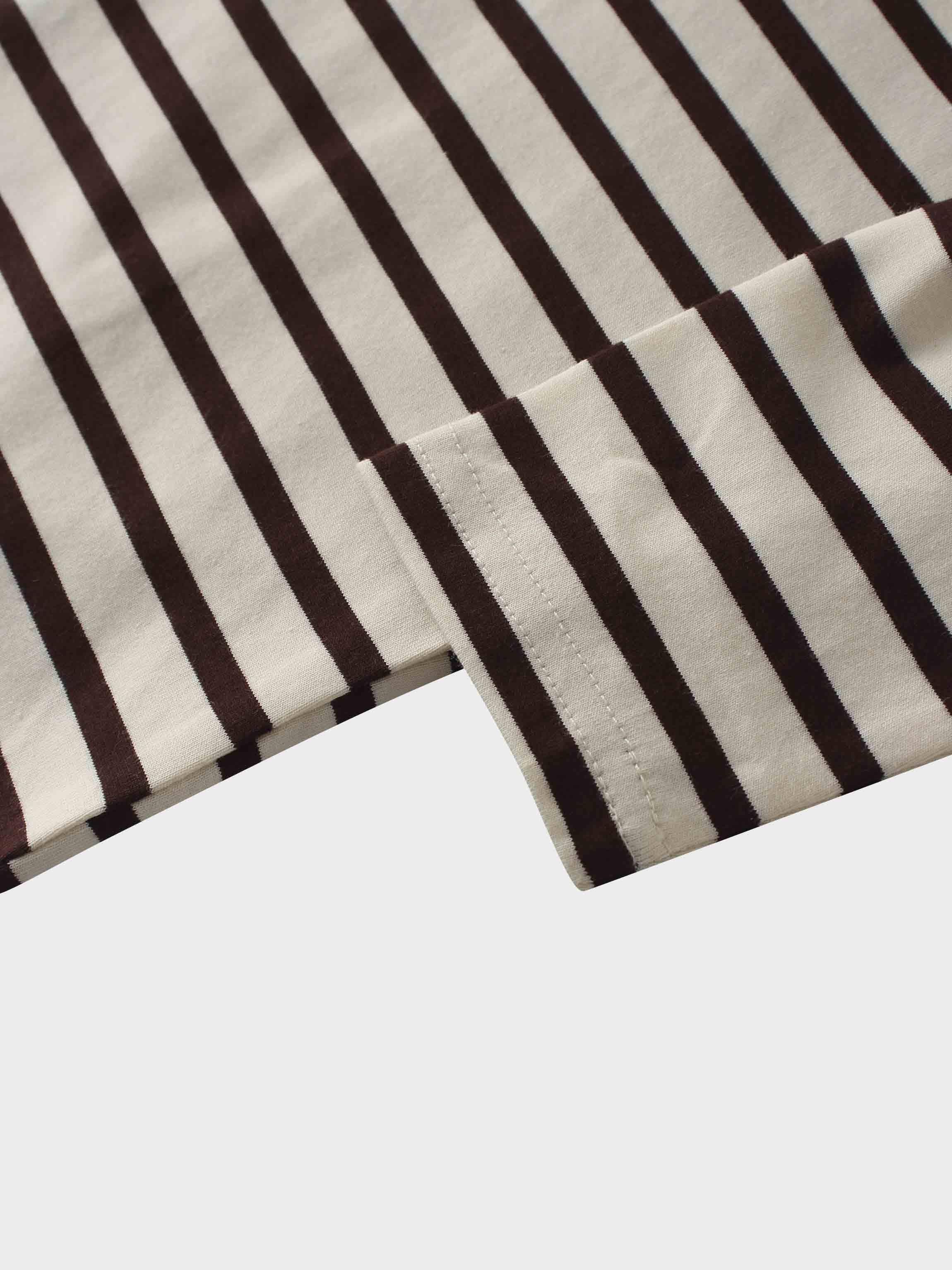 Crown Embossed T-Shirt-Brown/Ivory