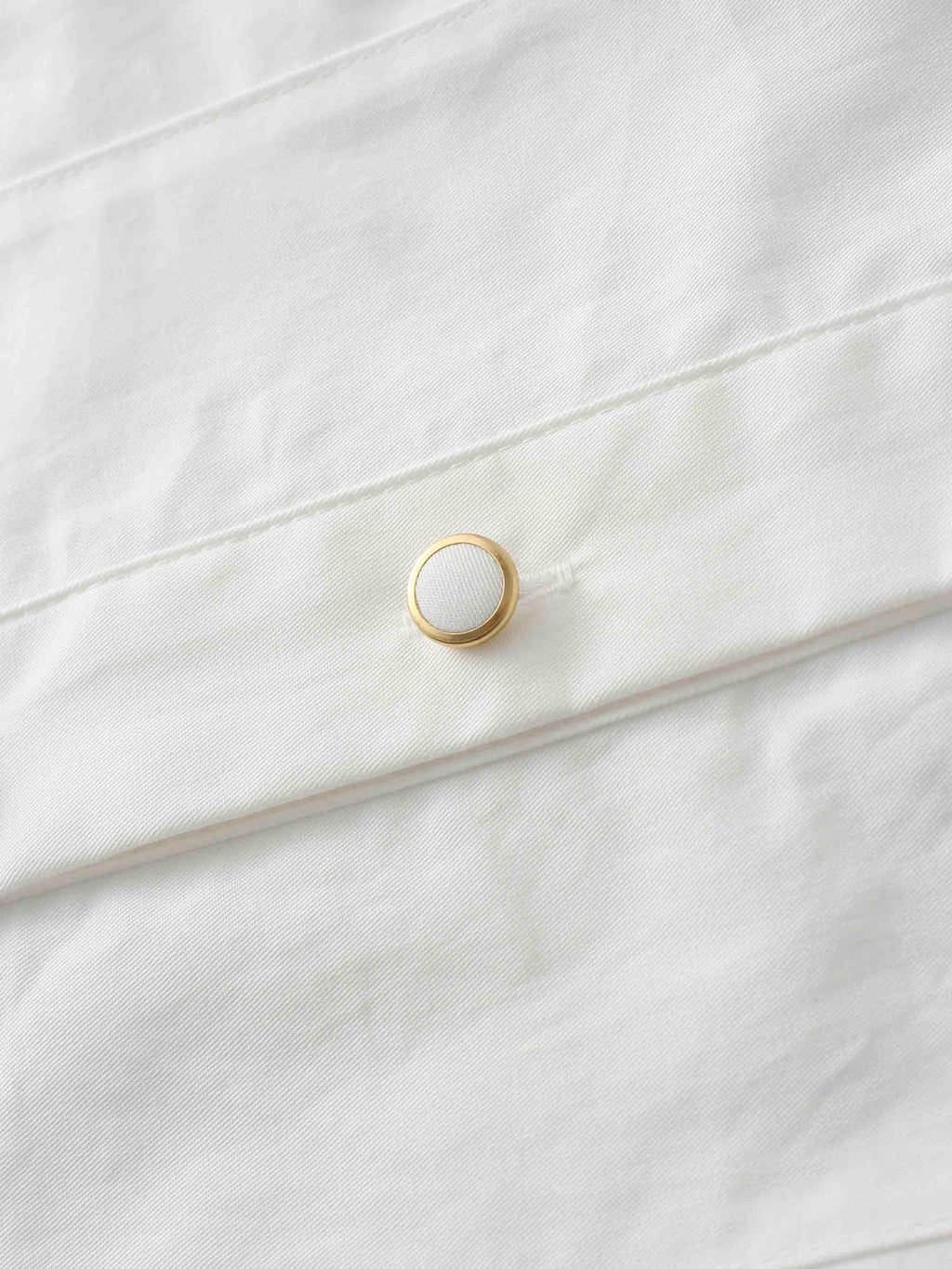 Princess Cut Puff Sleeve Cotton Blouse-White