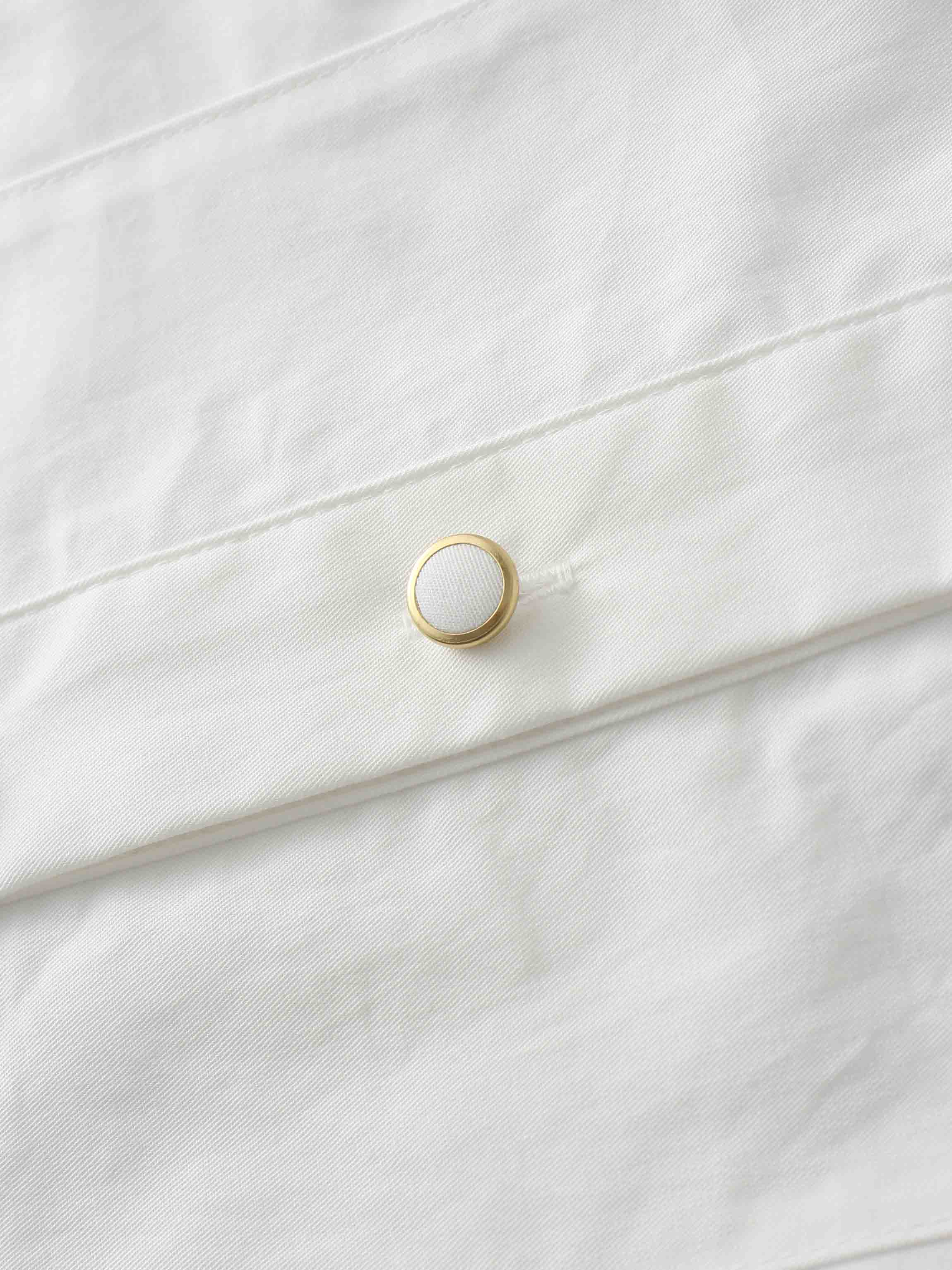 Princess Cut Puff Sleeve Cotton Blouse-White