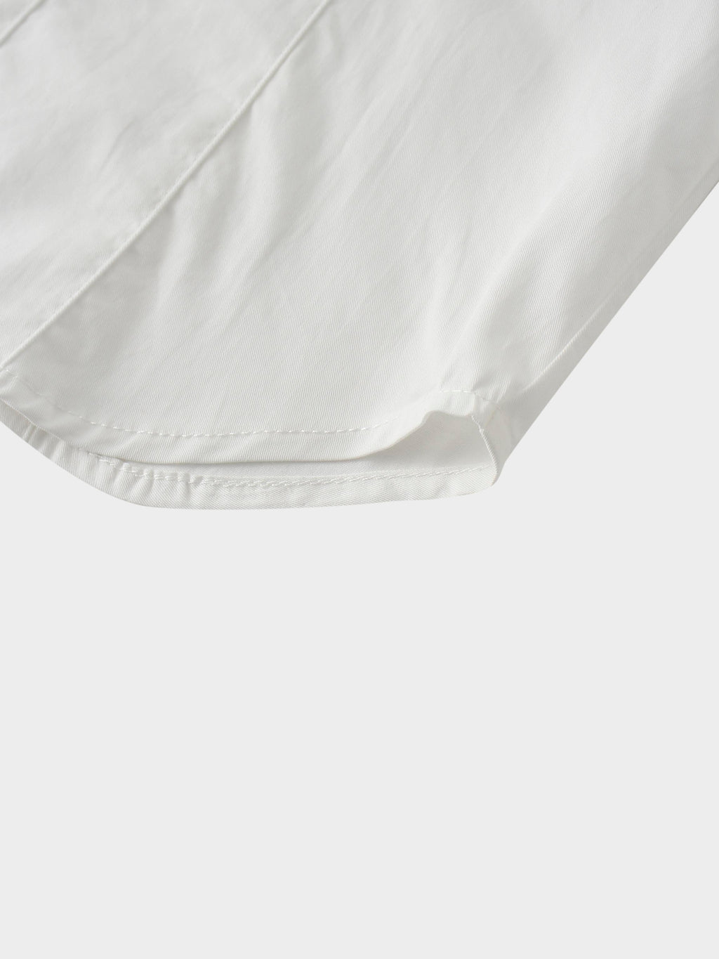 Princess Cut Puff Sleeve Cotton Blouse-White