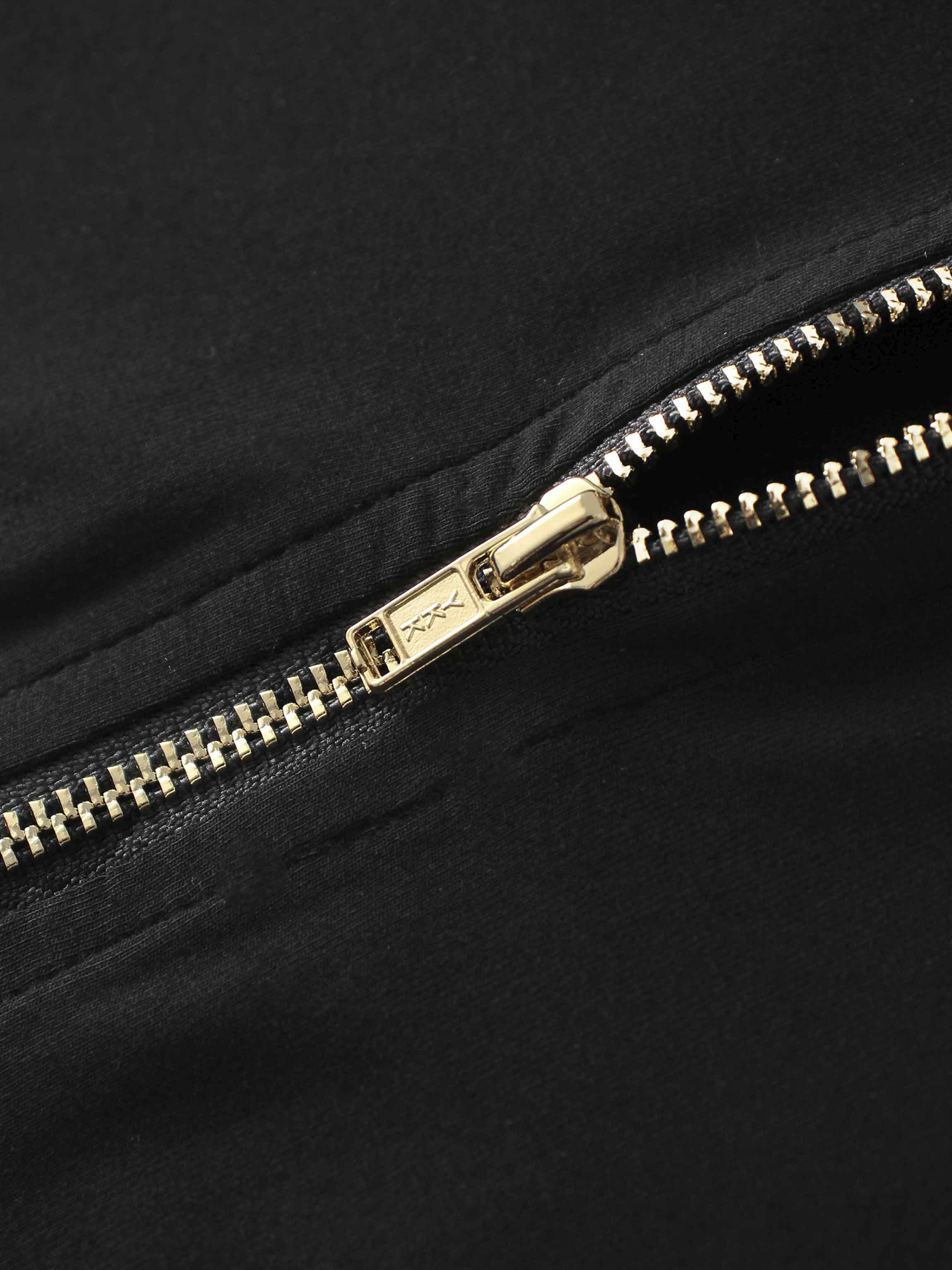 Modal Zip Up Bomber-Black