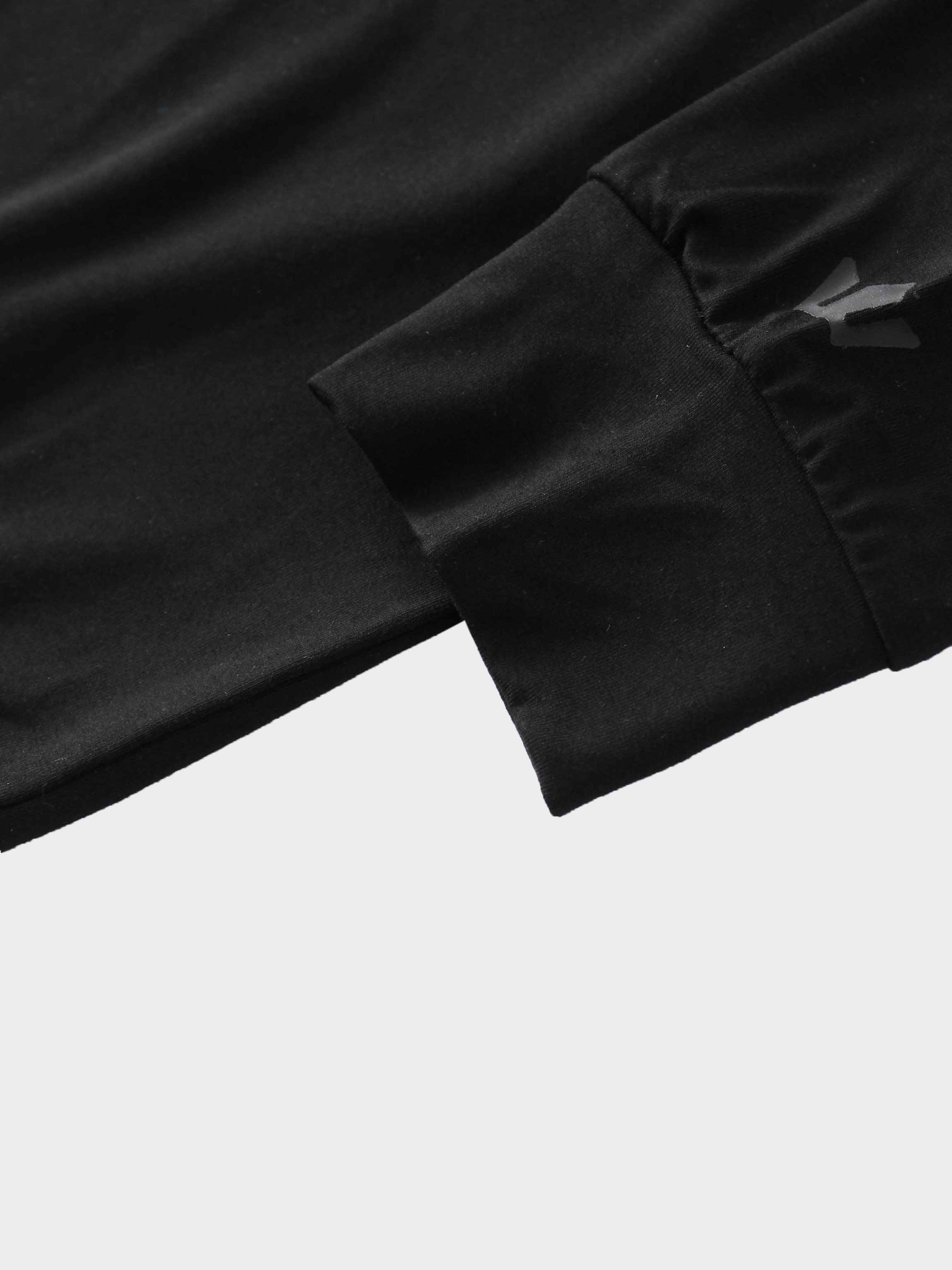 Modal Zip Up Bomber-Black