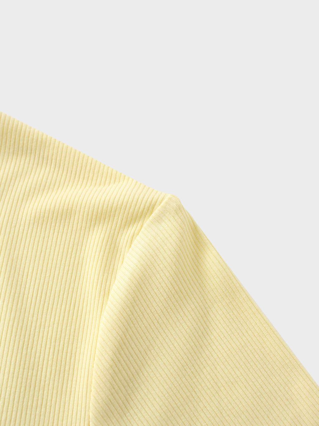 RIBBED HIGH V 3Q-BUTTER YELLOW