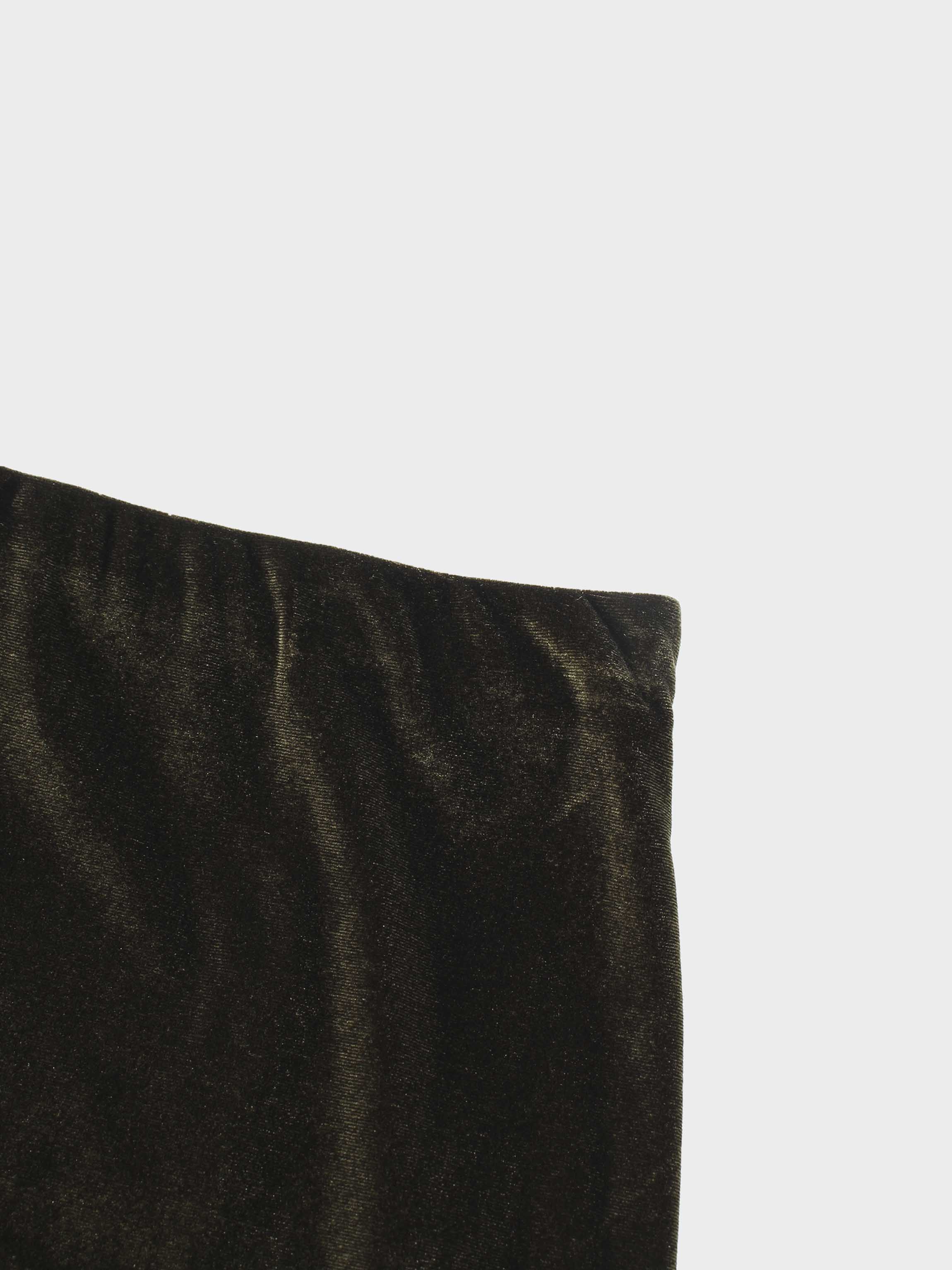 Velour Slip Skirt-Green