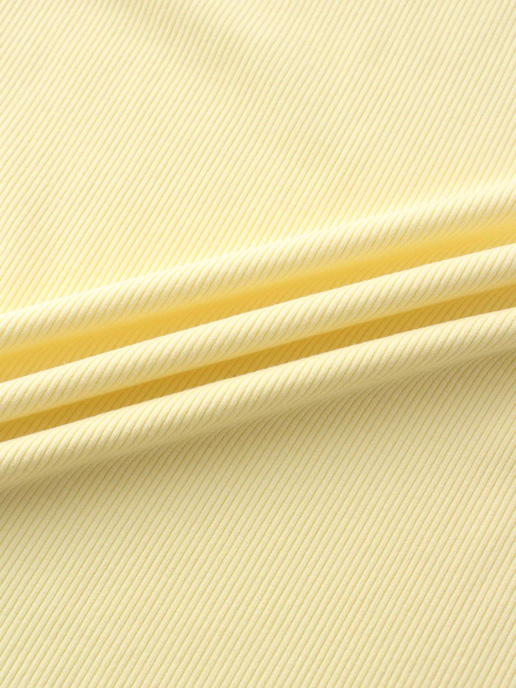 RIBBED HIGH V 3Q-BUTTER YELLOW