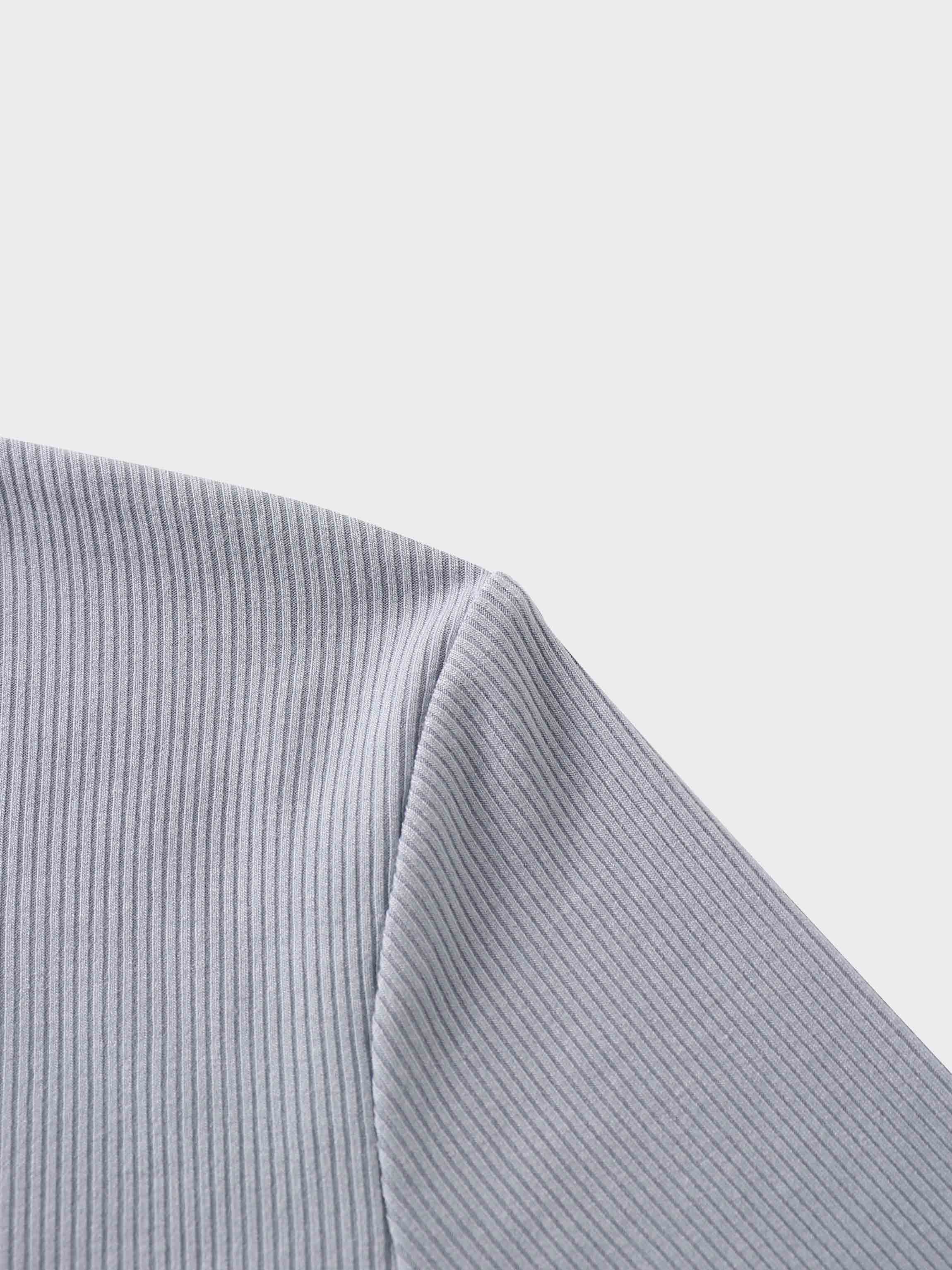 RIBBED HIGH V 3Q-PURPLE