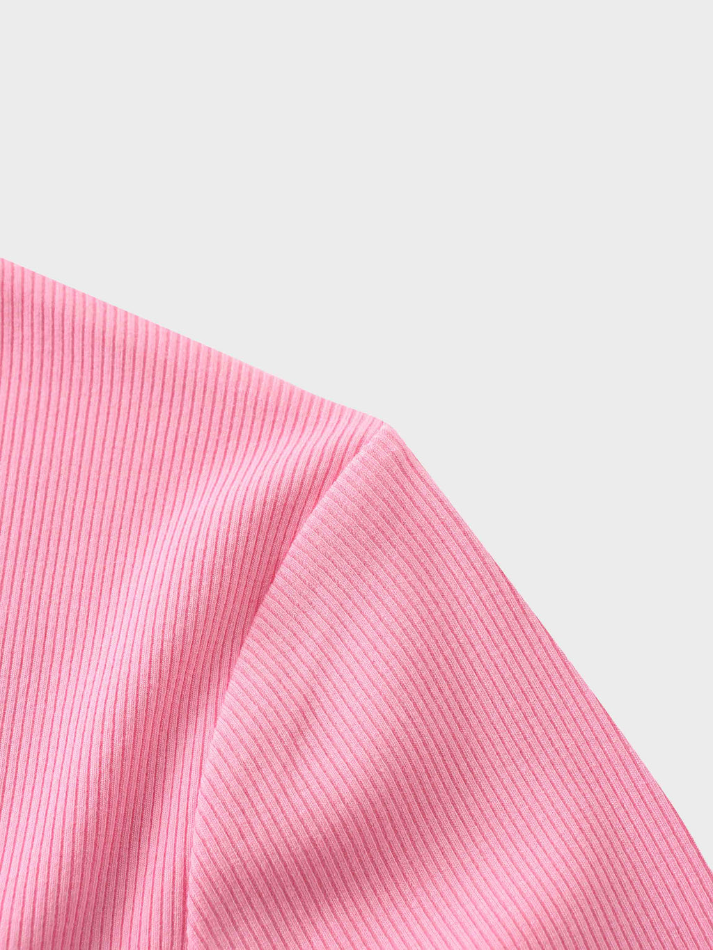 RIBBED HIGH V 3Q-SO PINK