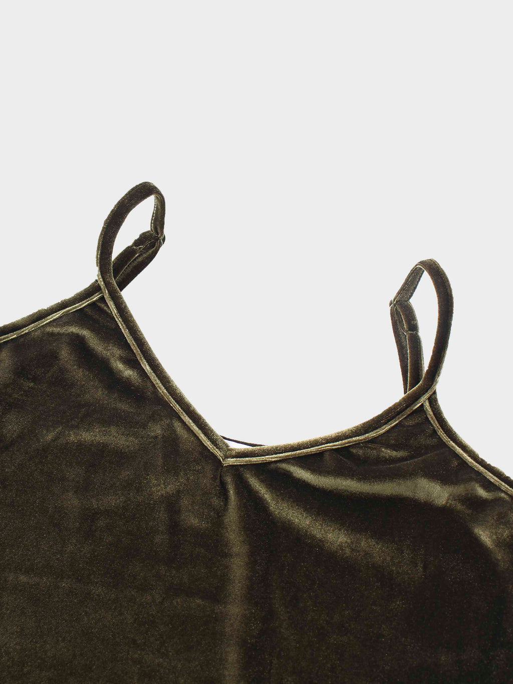 Ombre Velour Slip Dress-Green