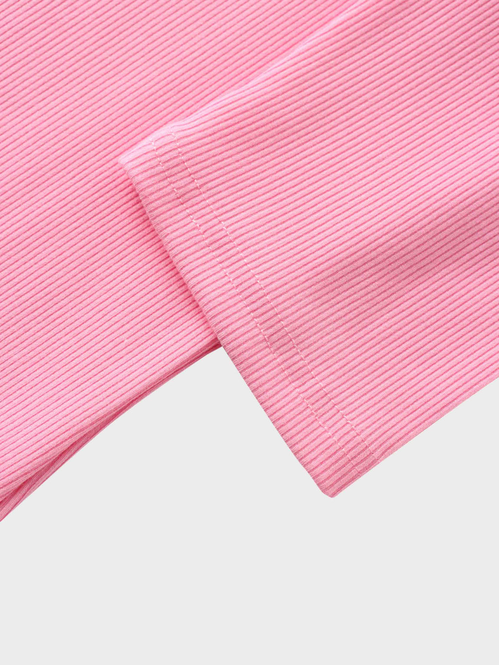 RIBBED HIGH V 3Q-SO PINK