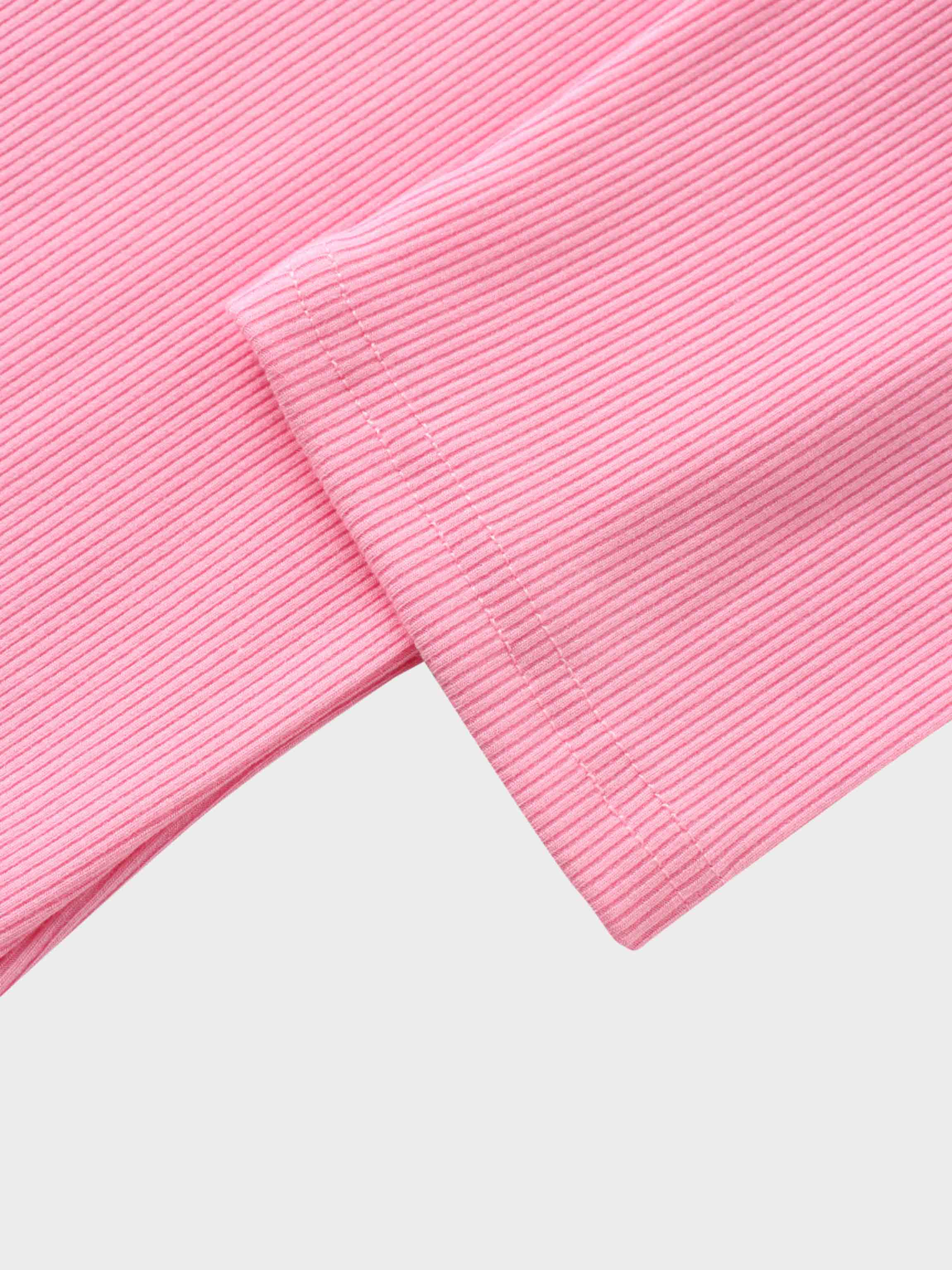 RIBBED HIGH V 3Q-SO PINK