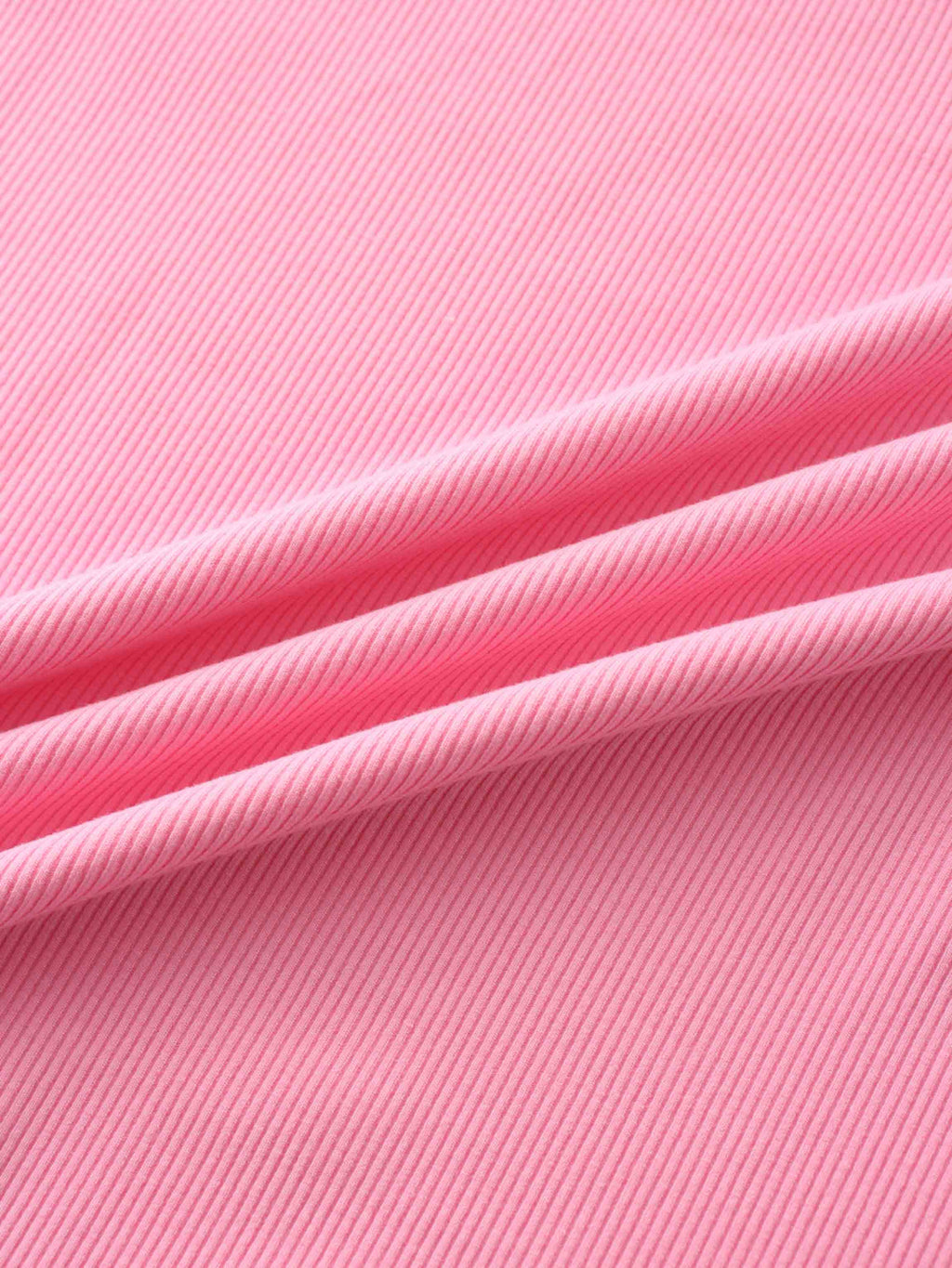 RIBBED HIGH V 3Q-SO PINK