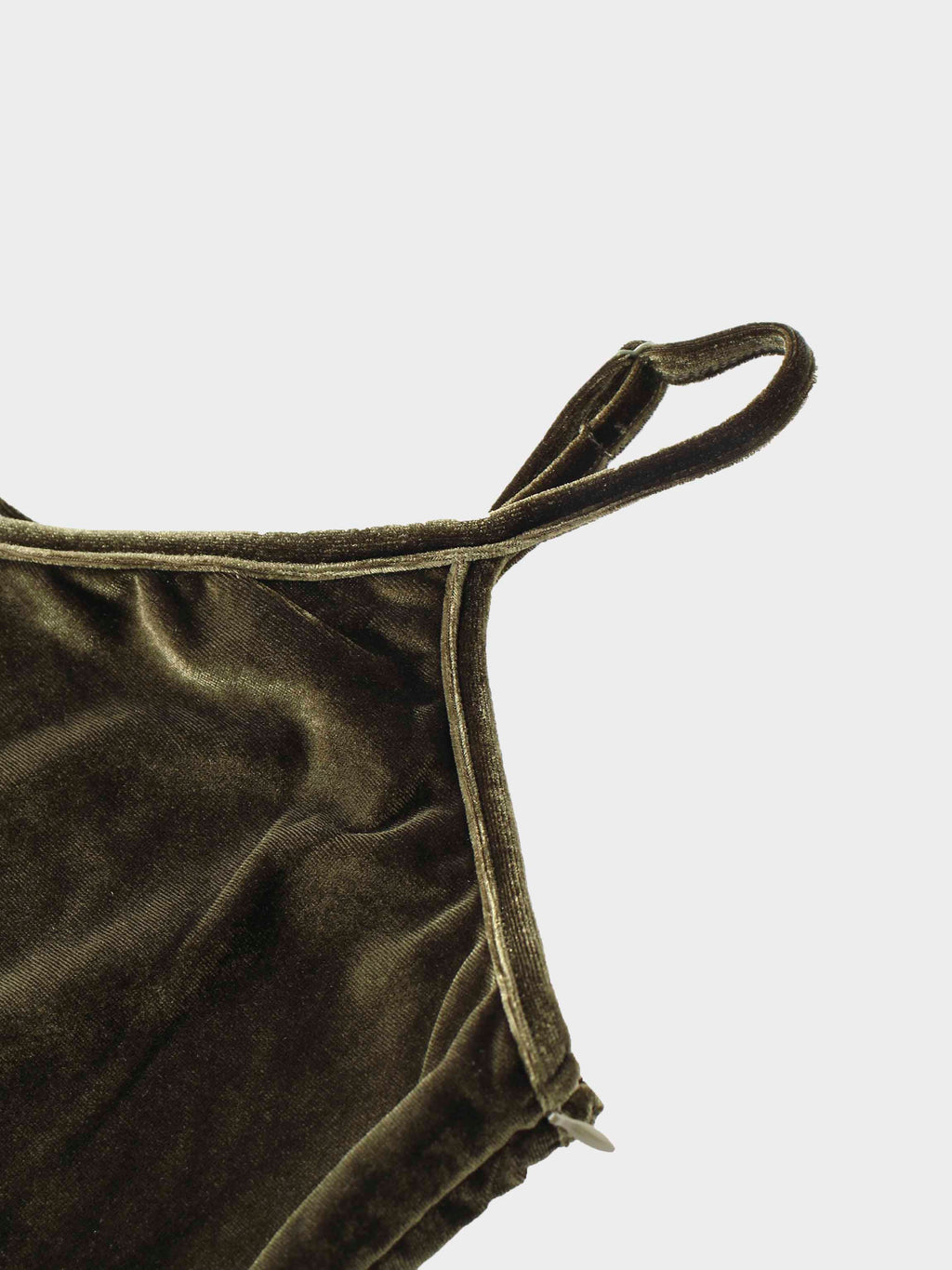 Ombre Velour Slip Dress-Green