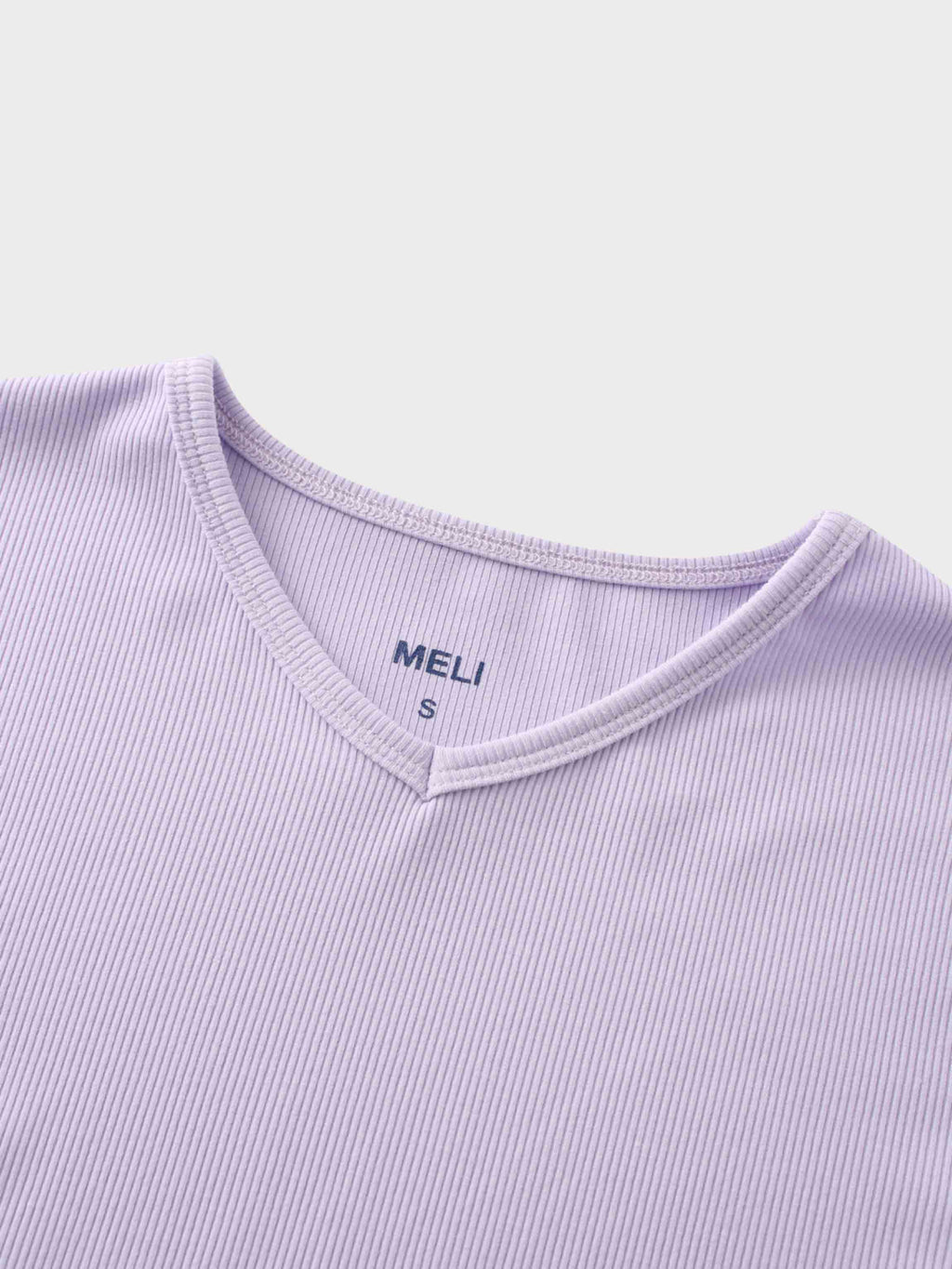 RIBBED HIGH V 3Q-LILAC