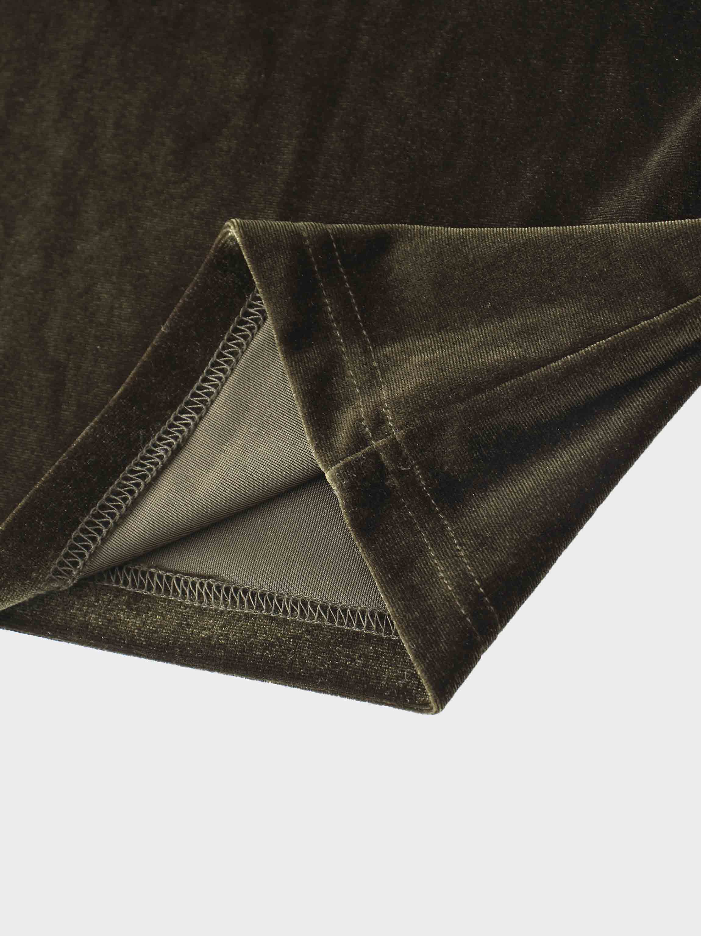 Ombre Velour Slip Dress-Green