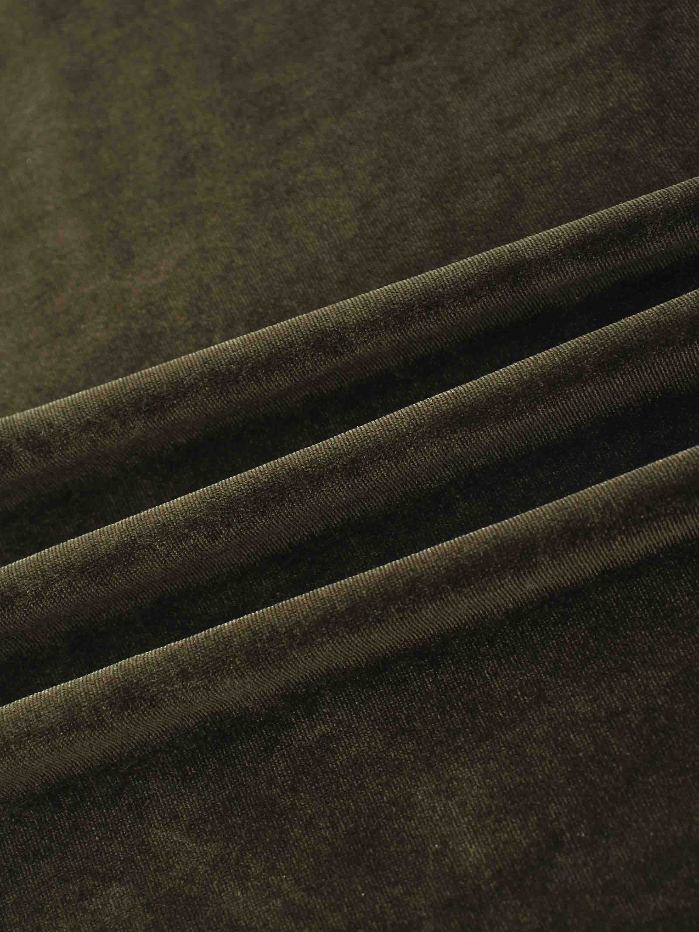 Ombre Velour Slip Dress-Green