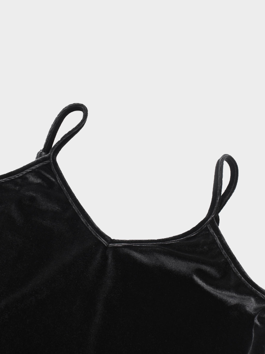 Ombre Velour Slip Dress-Black