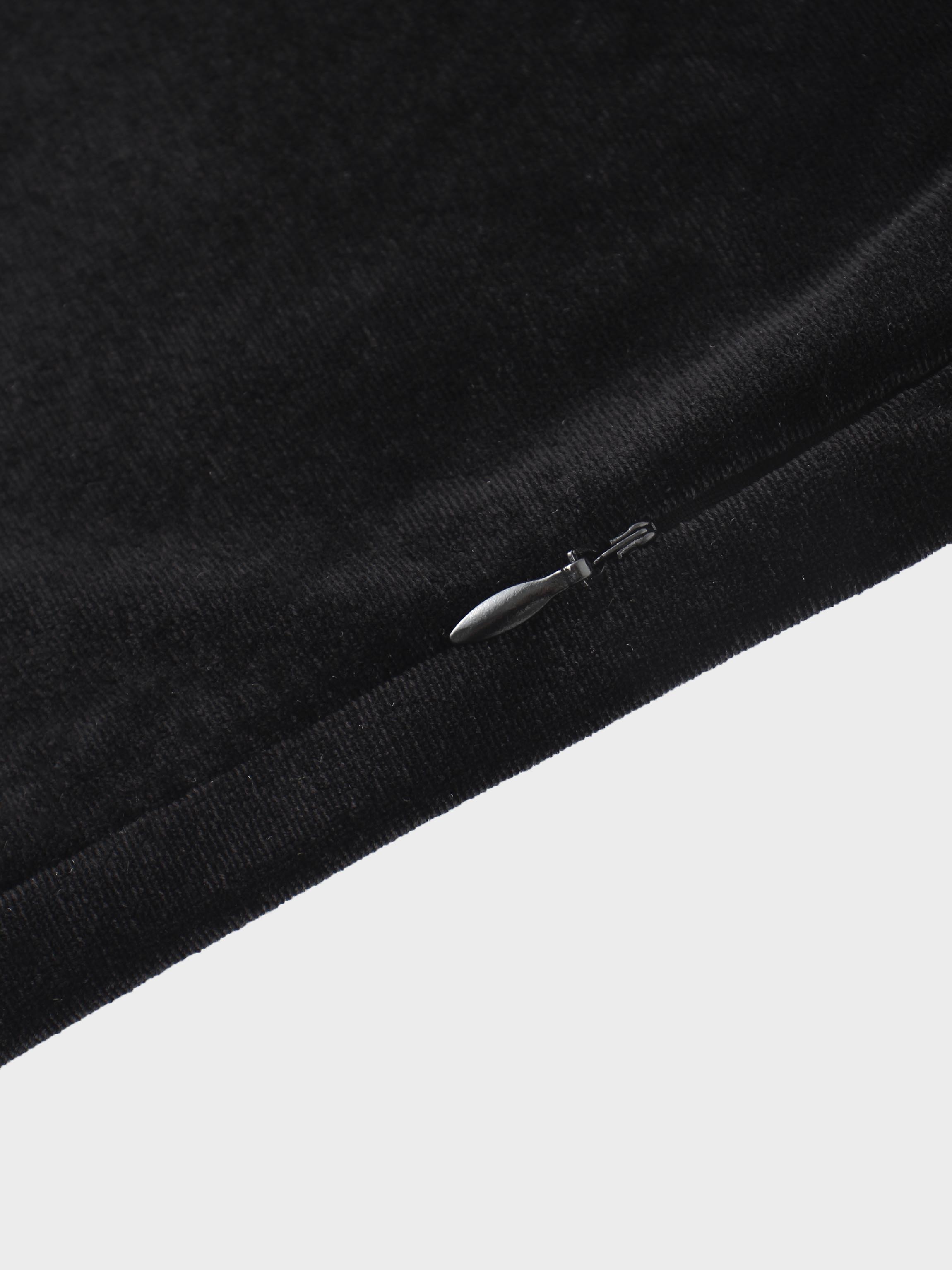 Ombre Velour Slip Dress-Black