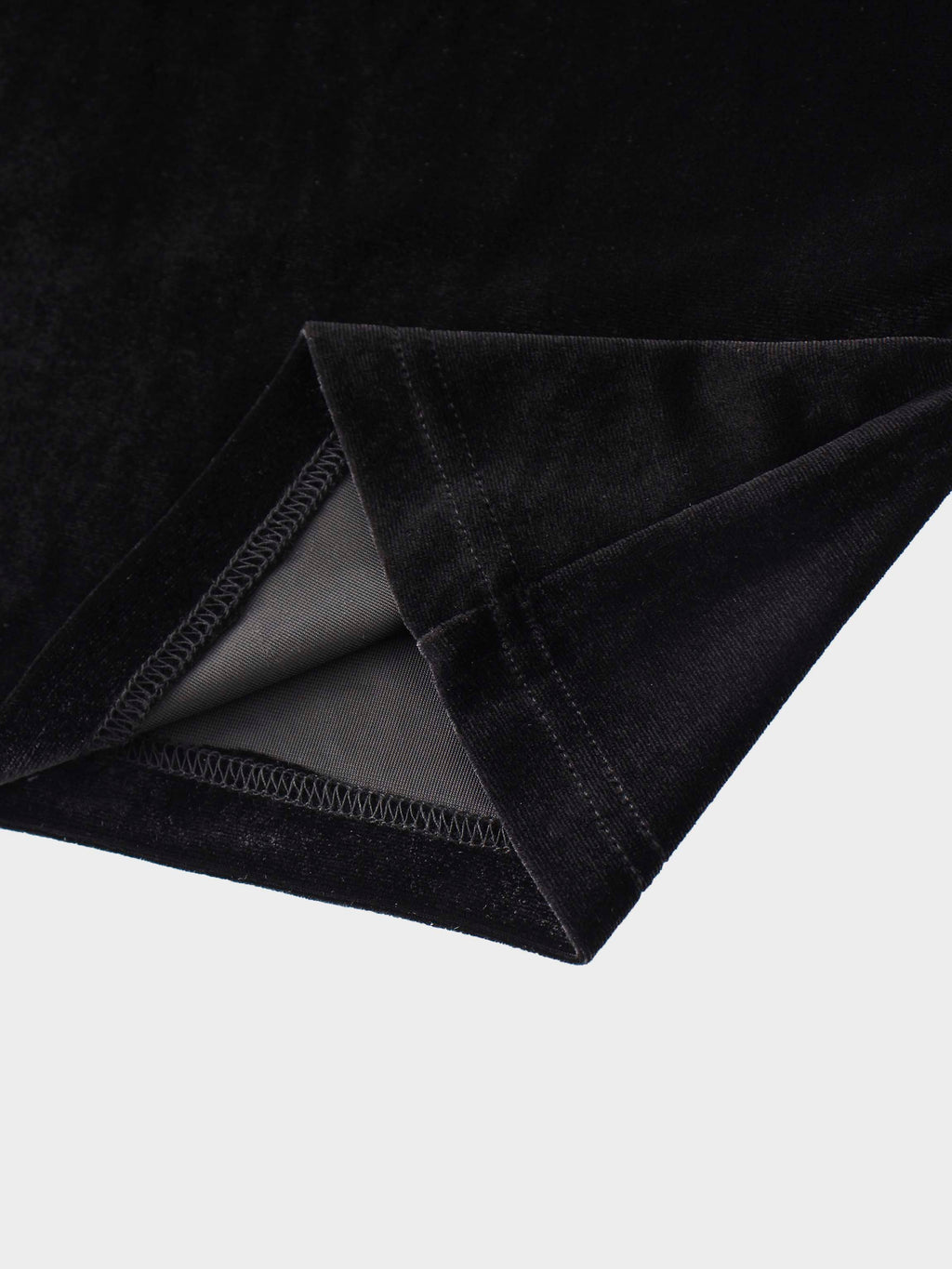 Ombre Velour Slip Dress-Black