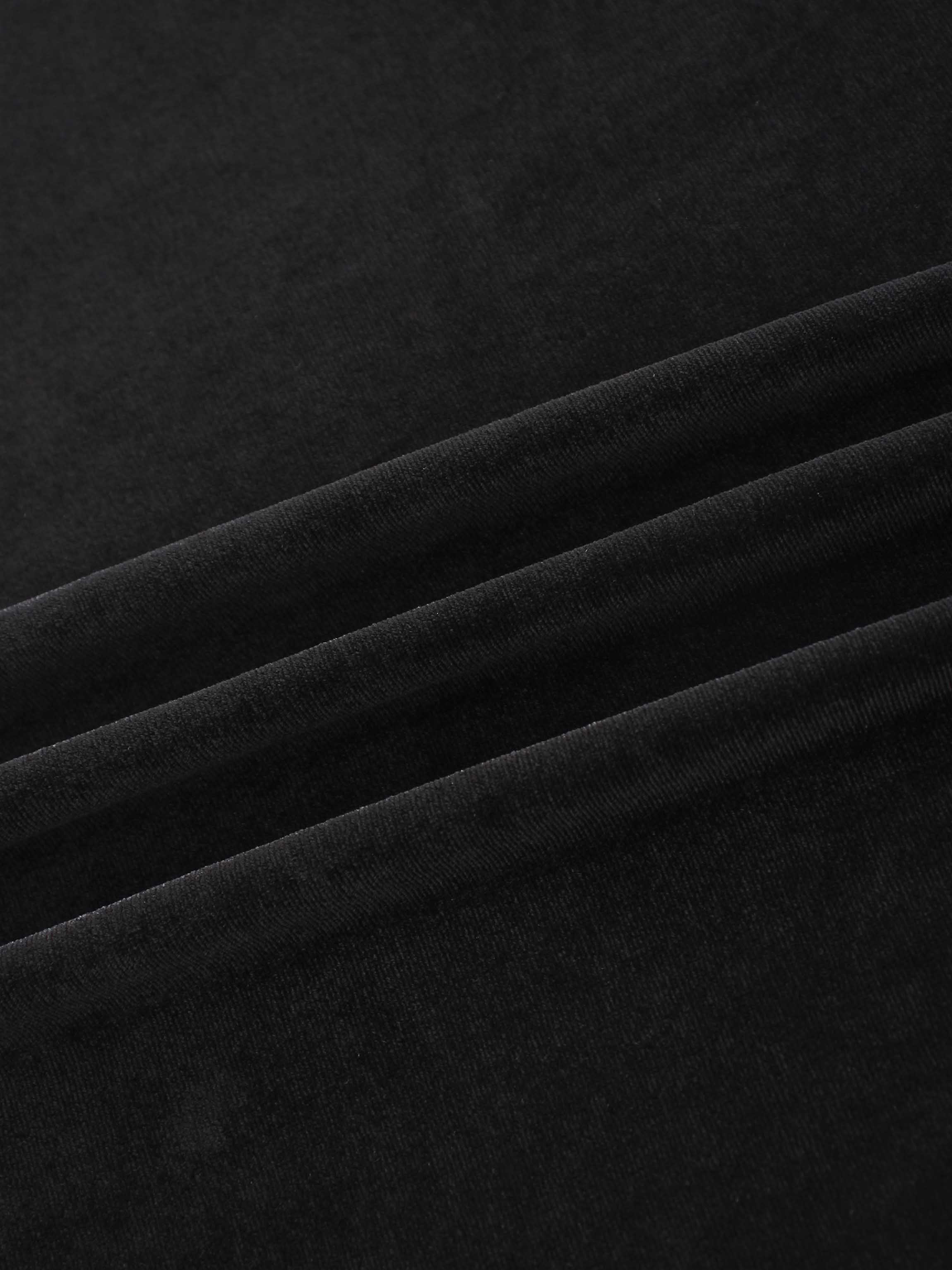 Ombre Velour Slip Dress-Black