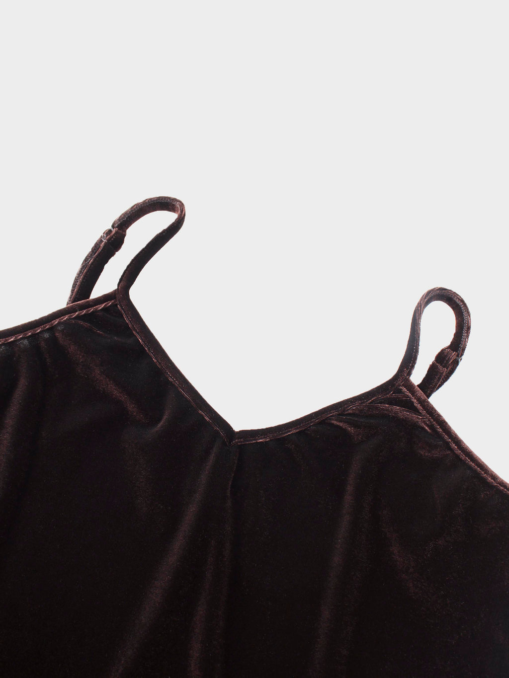Ombre Velour Slip Dress-Brown
