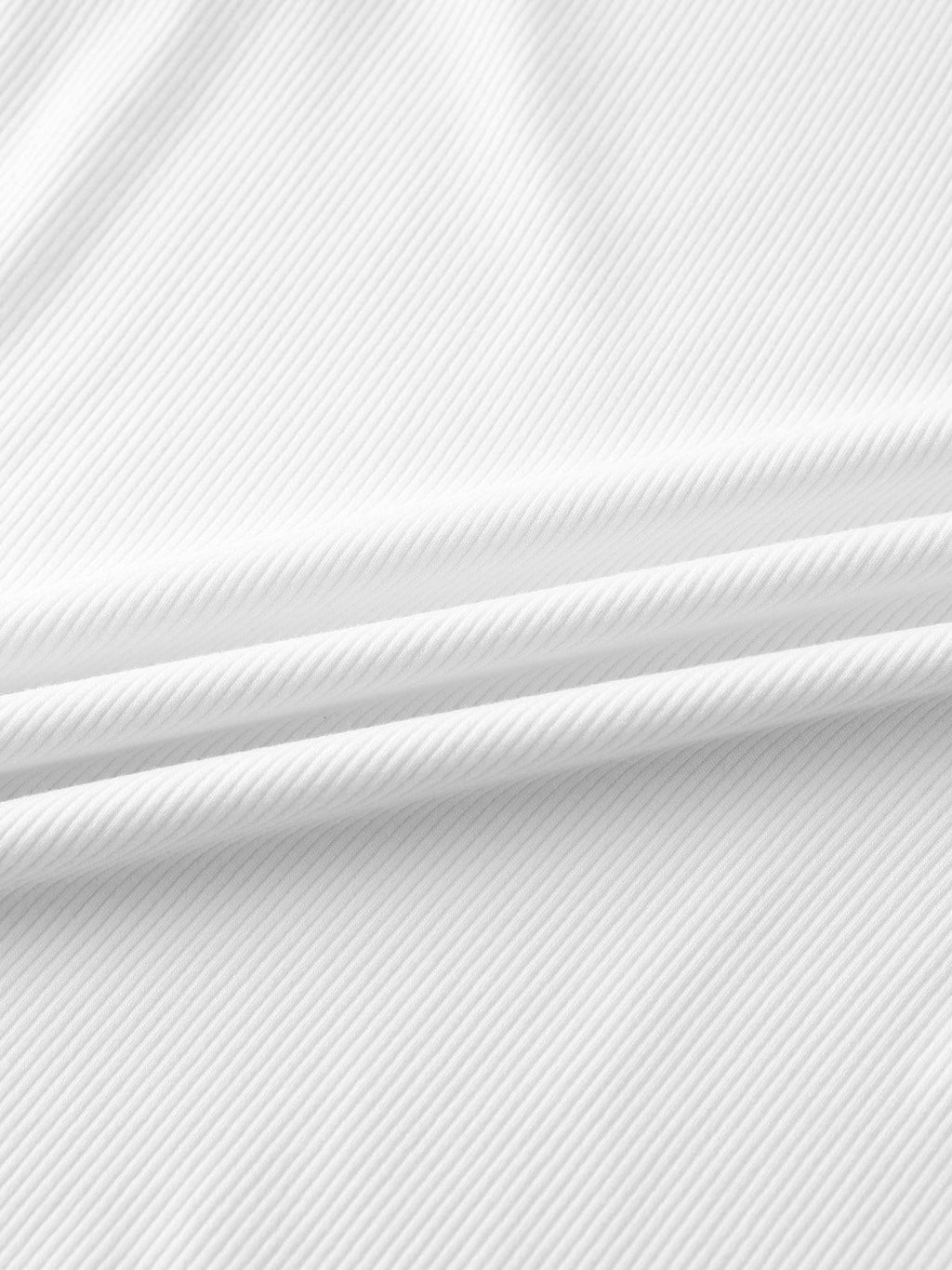 HIGH V RIBBED TEE - 3Q - WHITE