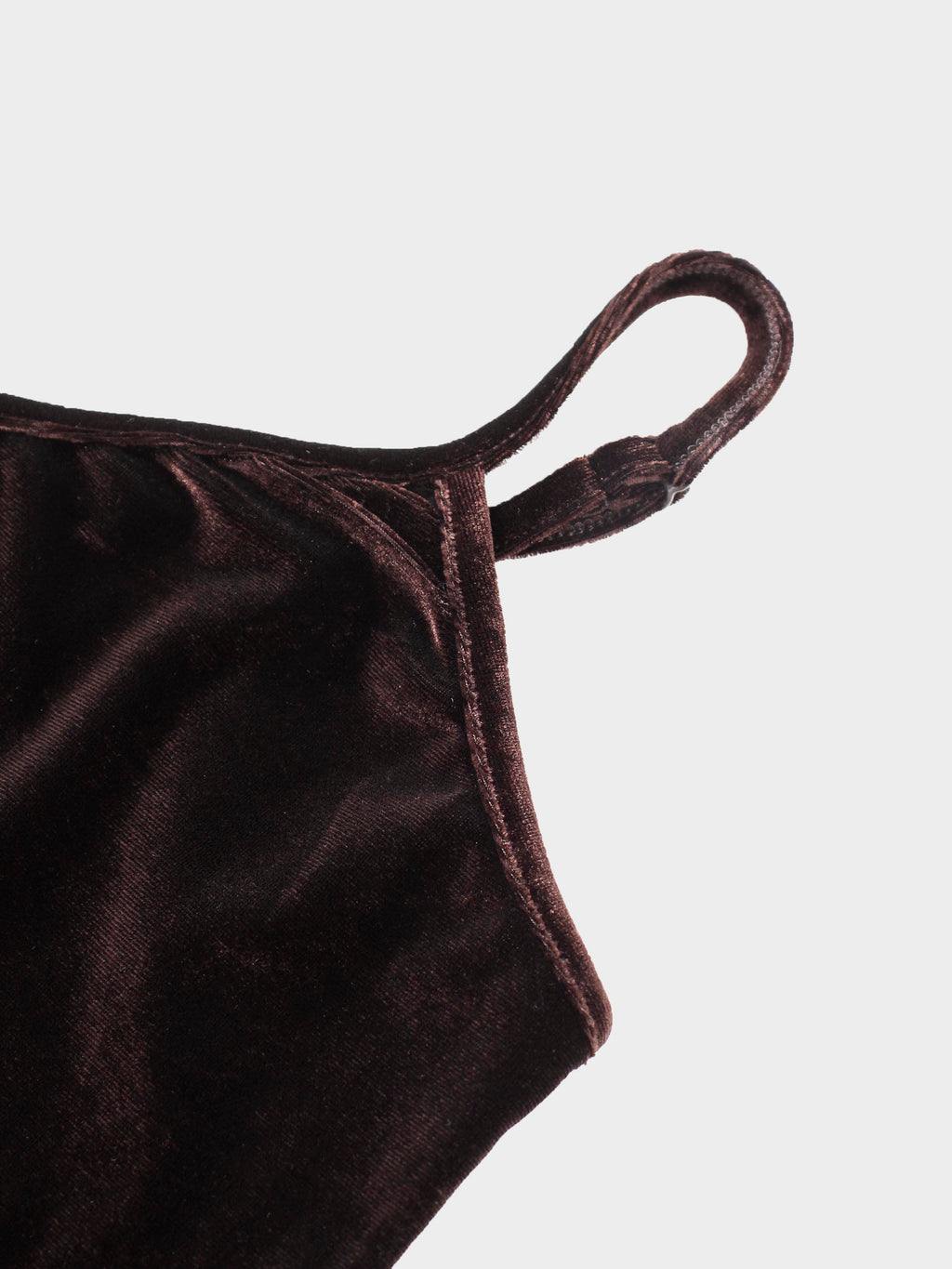 Ombre Velour Slip Dress-Brown