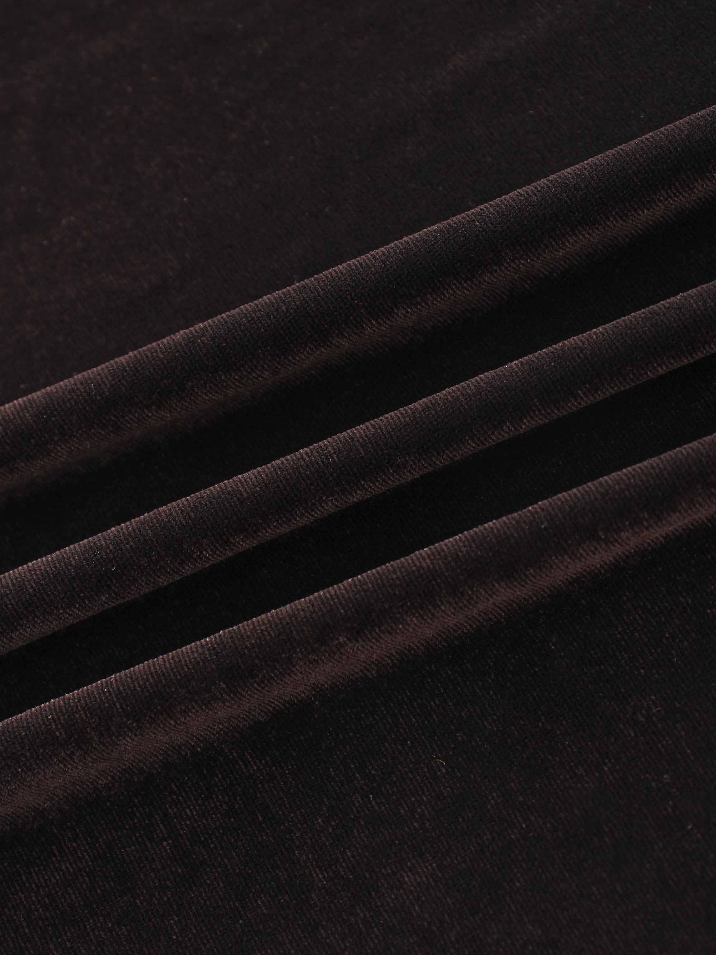 Ombre Velour Slip Dress-Brown