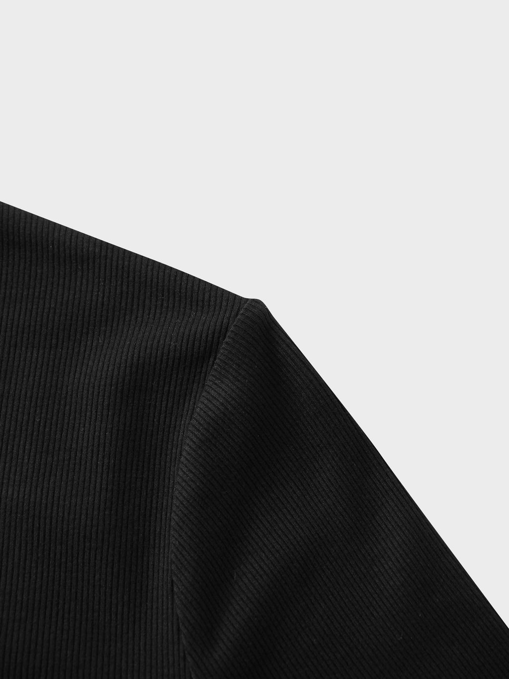 RIBBED HIGH V 3Q - BLACK