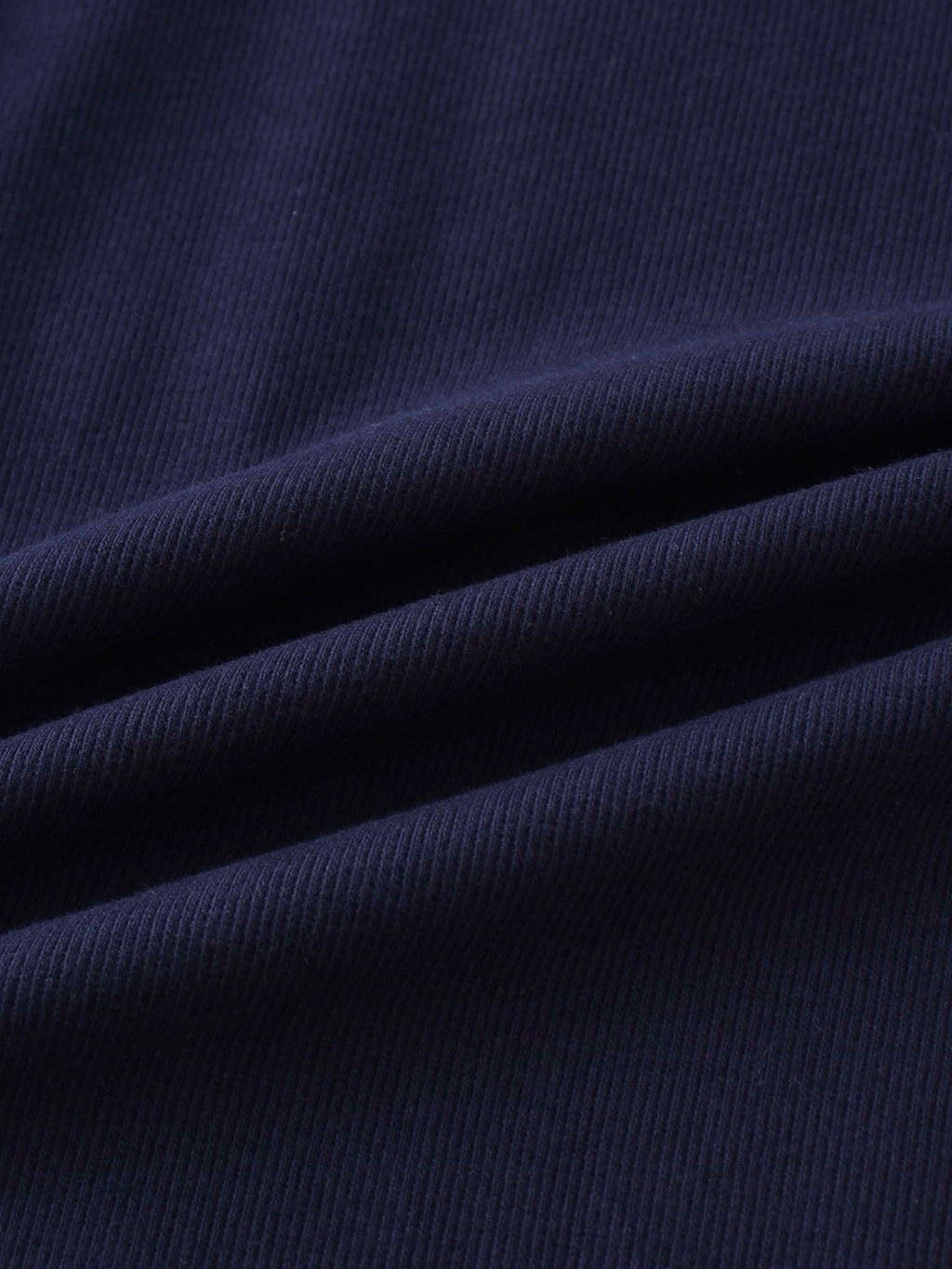 Ribbed Crew Neck Puff Sleeve Top-Navy