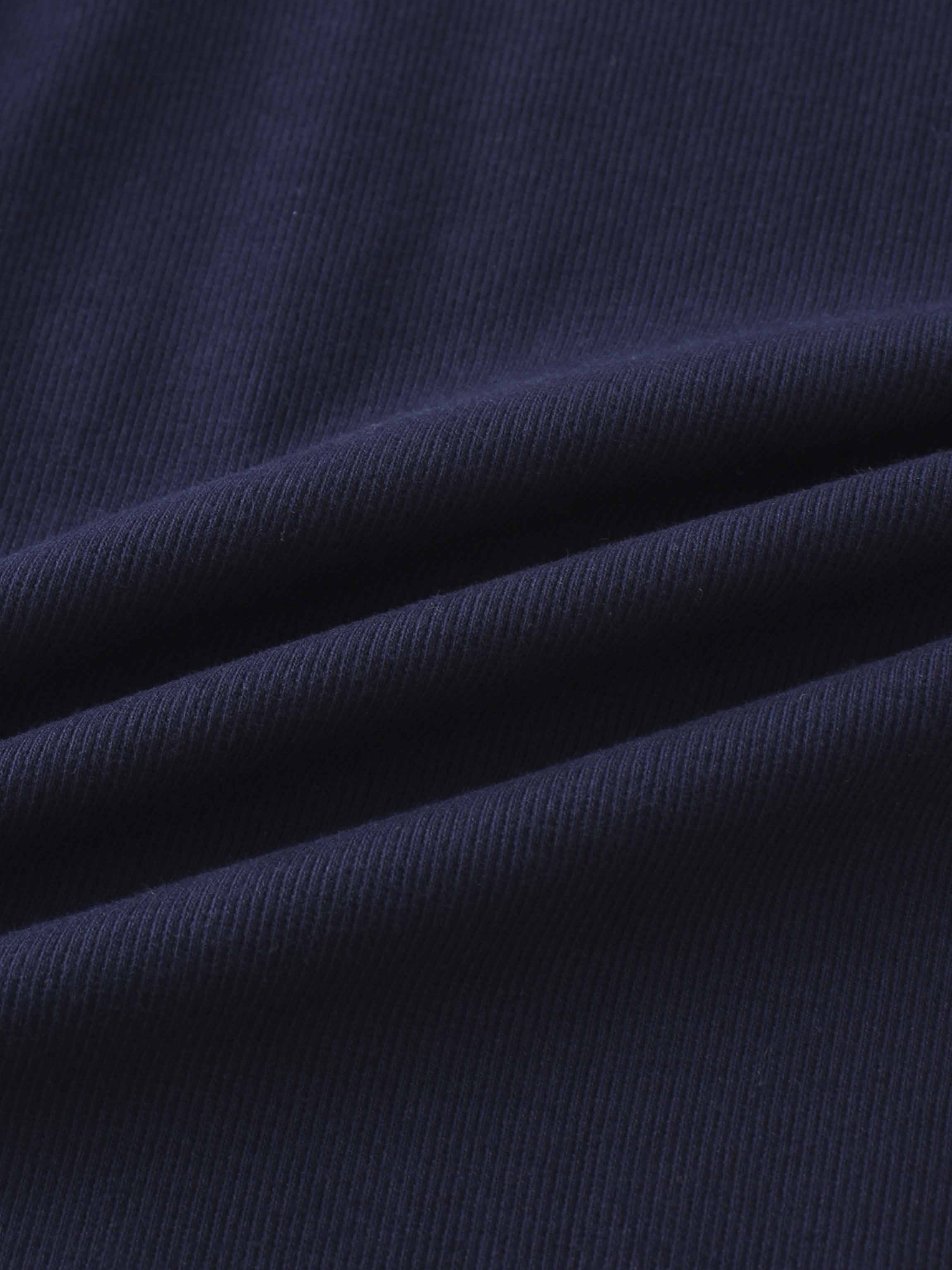 Ribbed Crew Neck Puff Sleeve Top-Navy