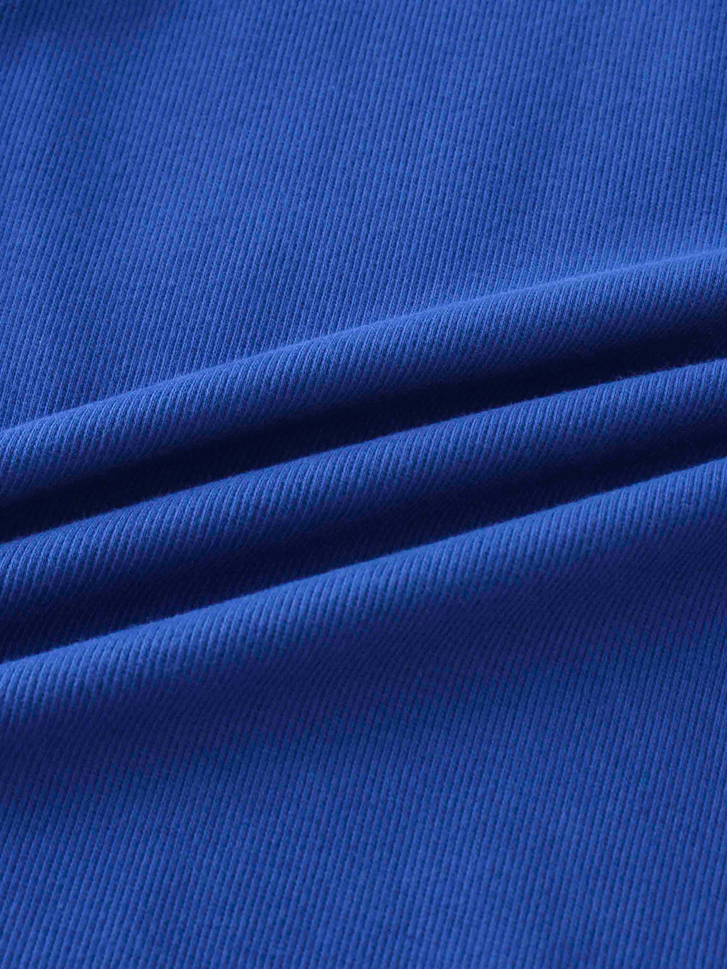 Ribbed Crew Neck Puff Sleeve Top-Royal Blue