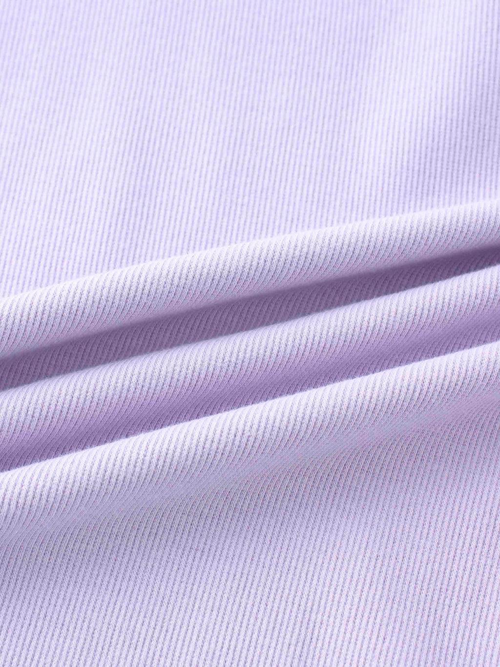 Ribbed Crew Neck Puff Sleeve Top-Lavender