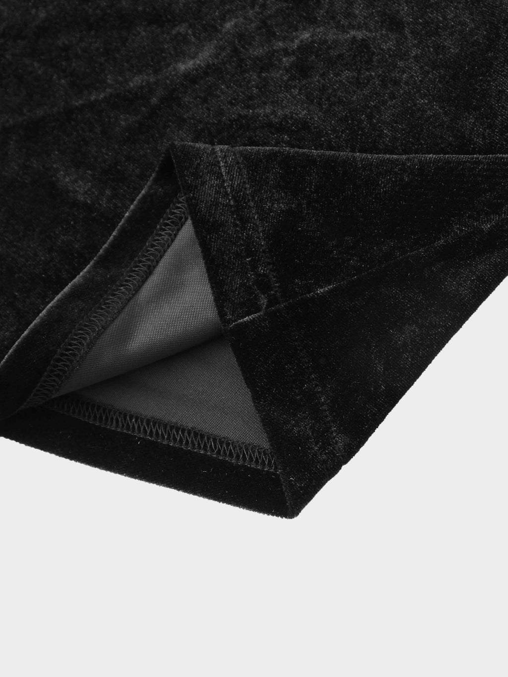 Velour Front Knot Maxi Dress-Black