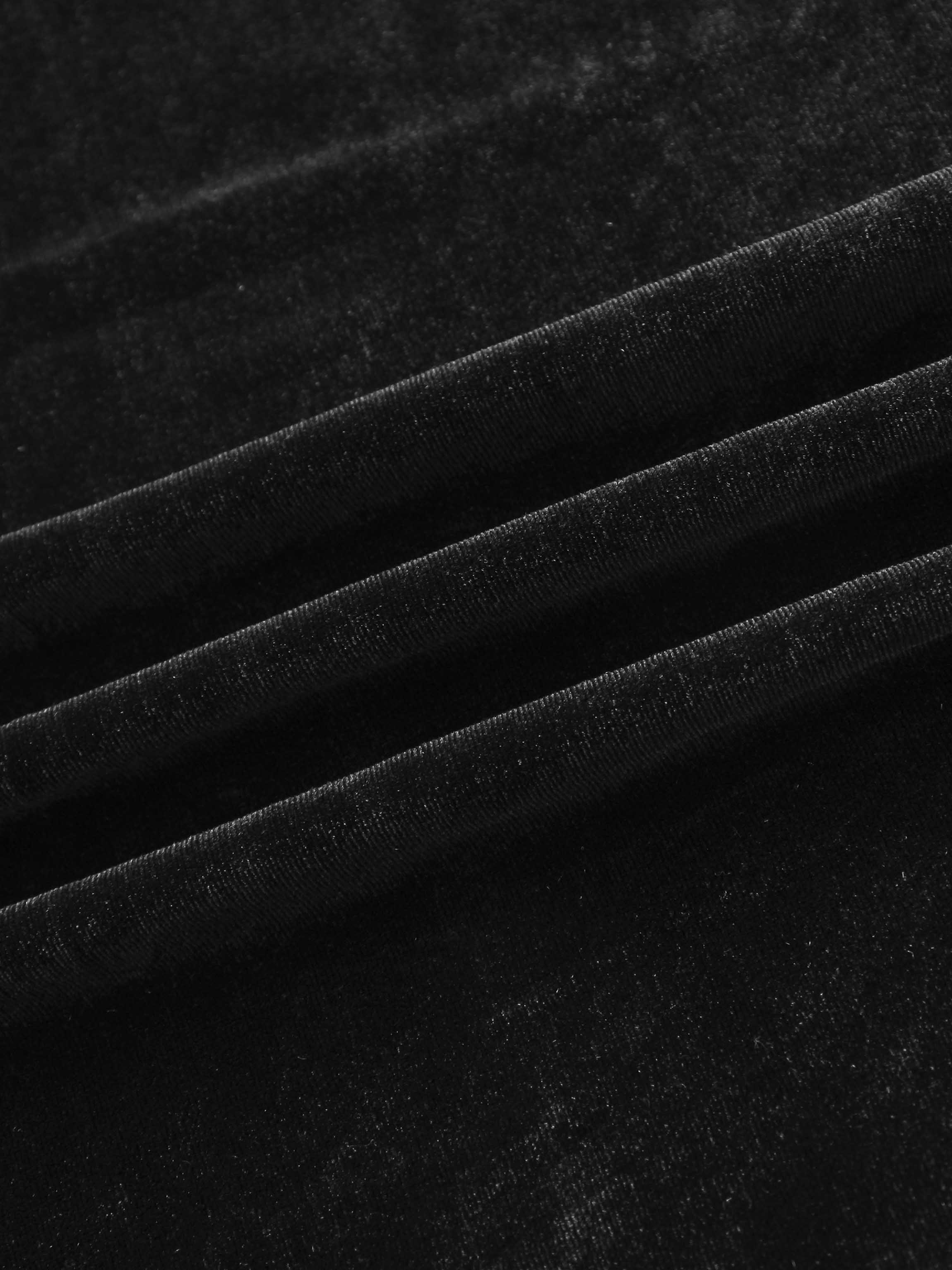 Velour Front Knot Maxi Dress-Black