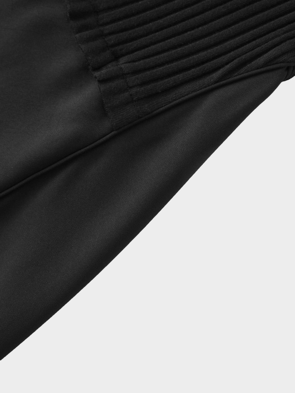 Crepe Bottom Dress-Black/Black