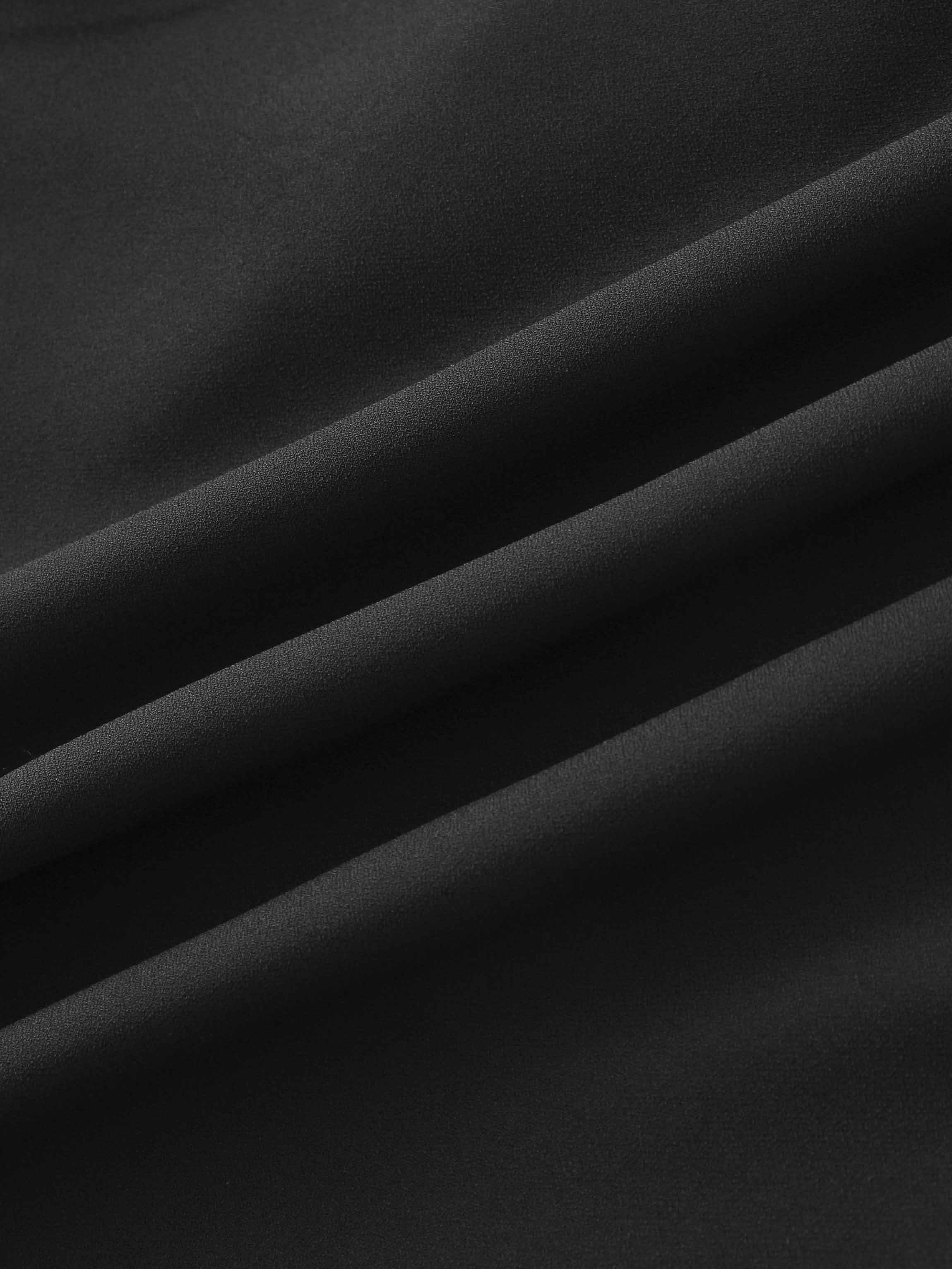 Crepe Bottom Dress-Black/Black