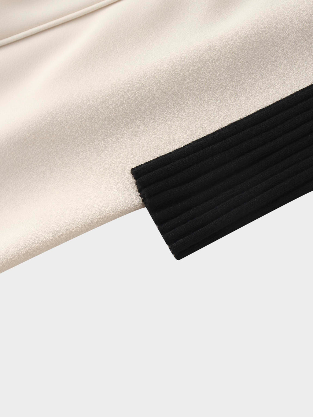 Crepe Bottom Dress-Black/Cream