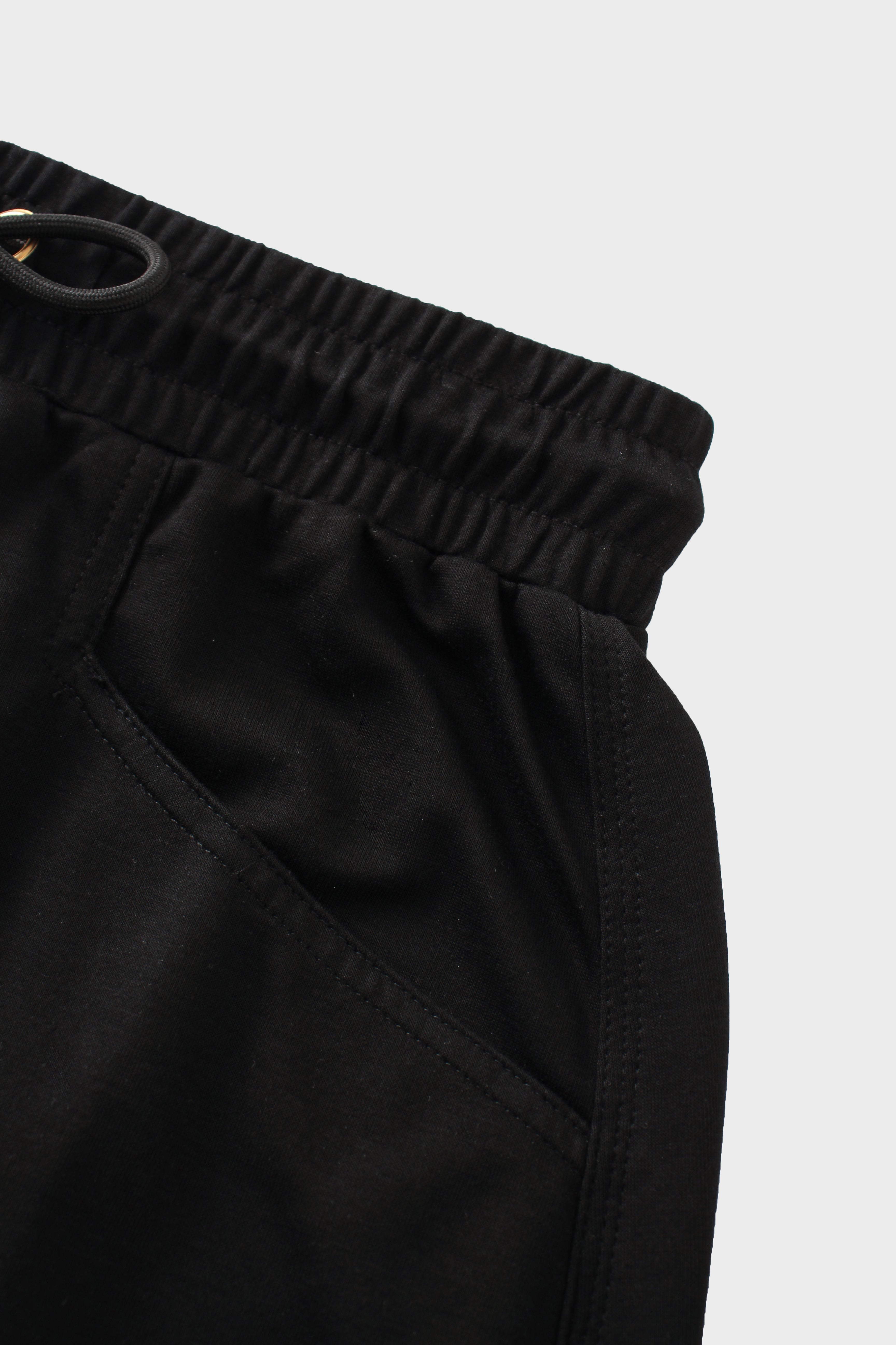 Drawstring Pocket T-Shirt Skirt-Black