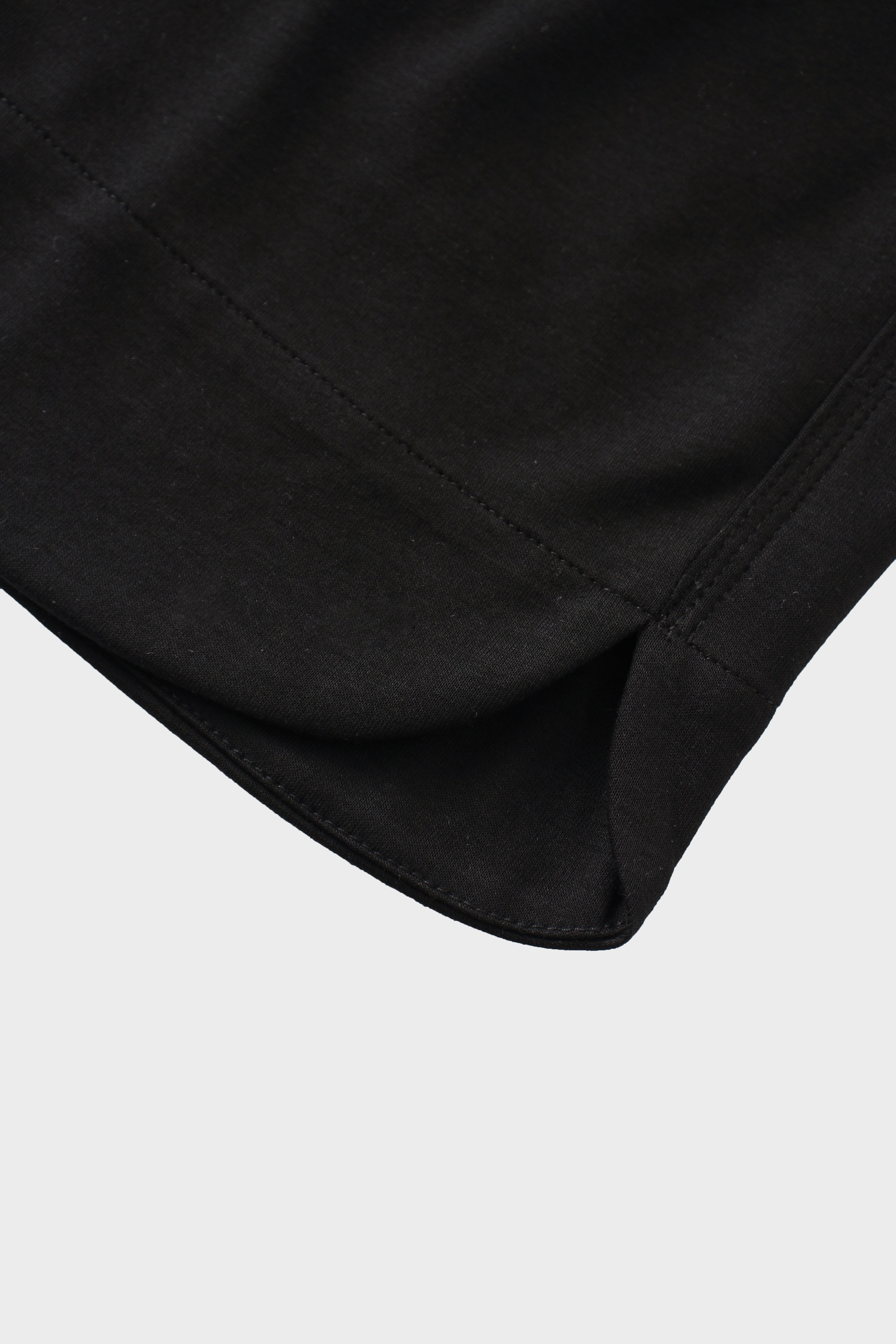 Drawstring Pocket T-Shirt Skirt-Black