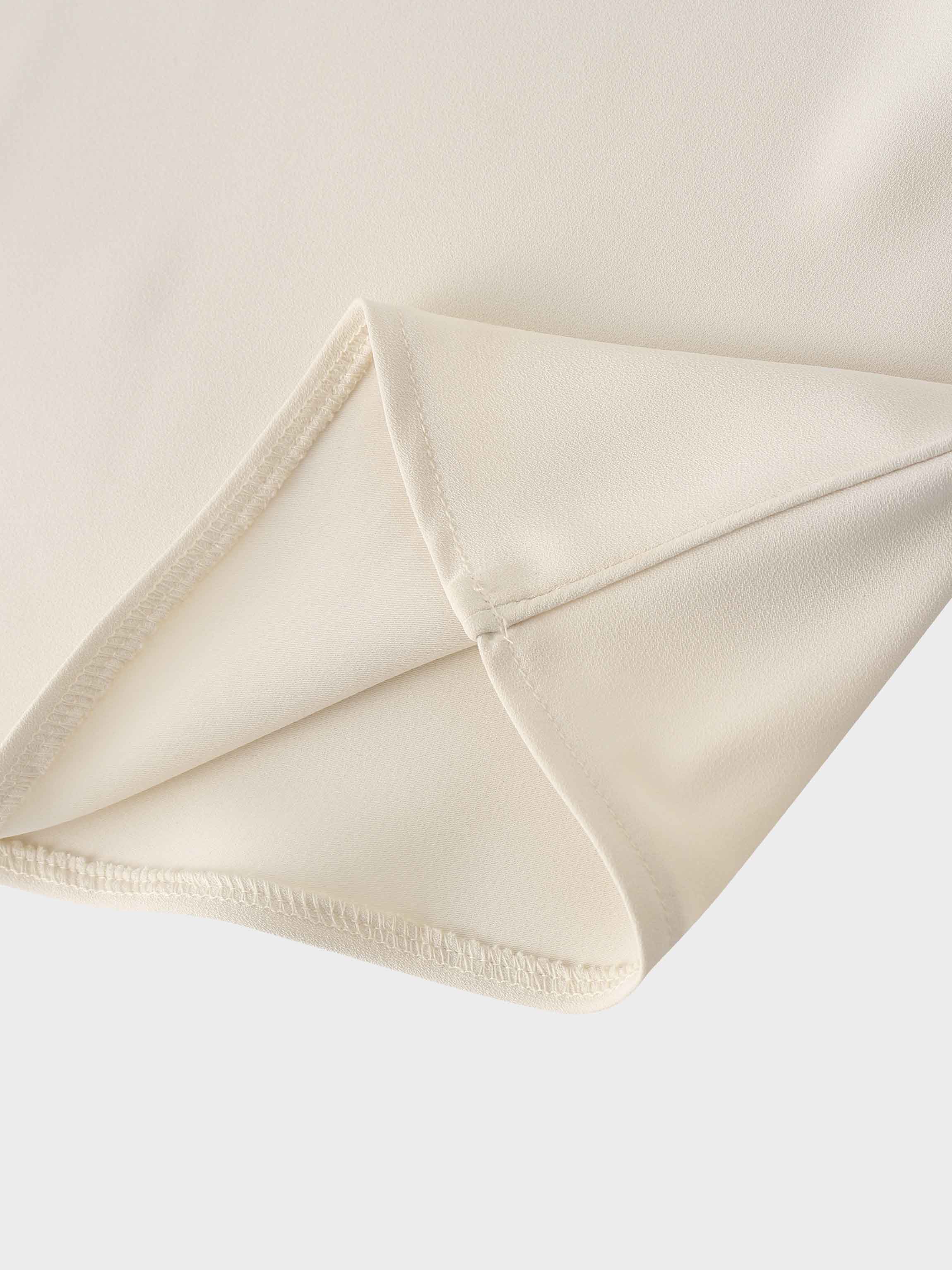 Crepe Bottom Dress-Black/Cream