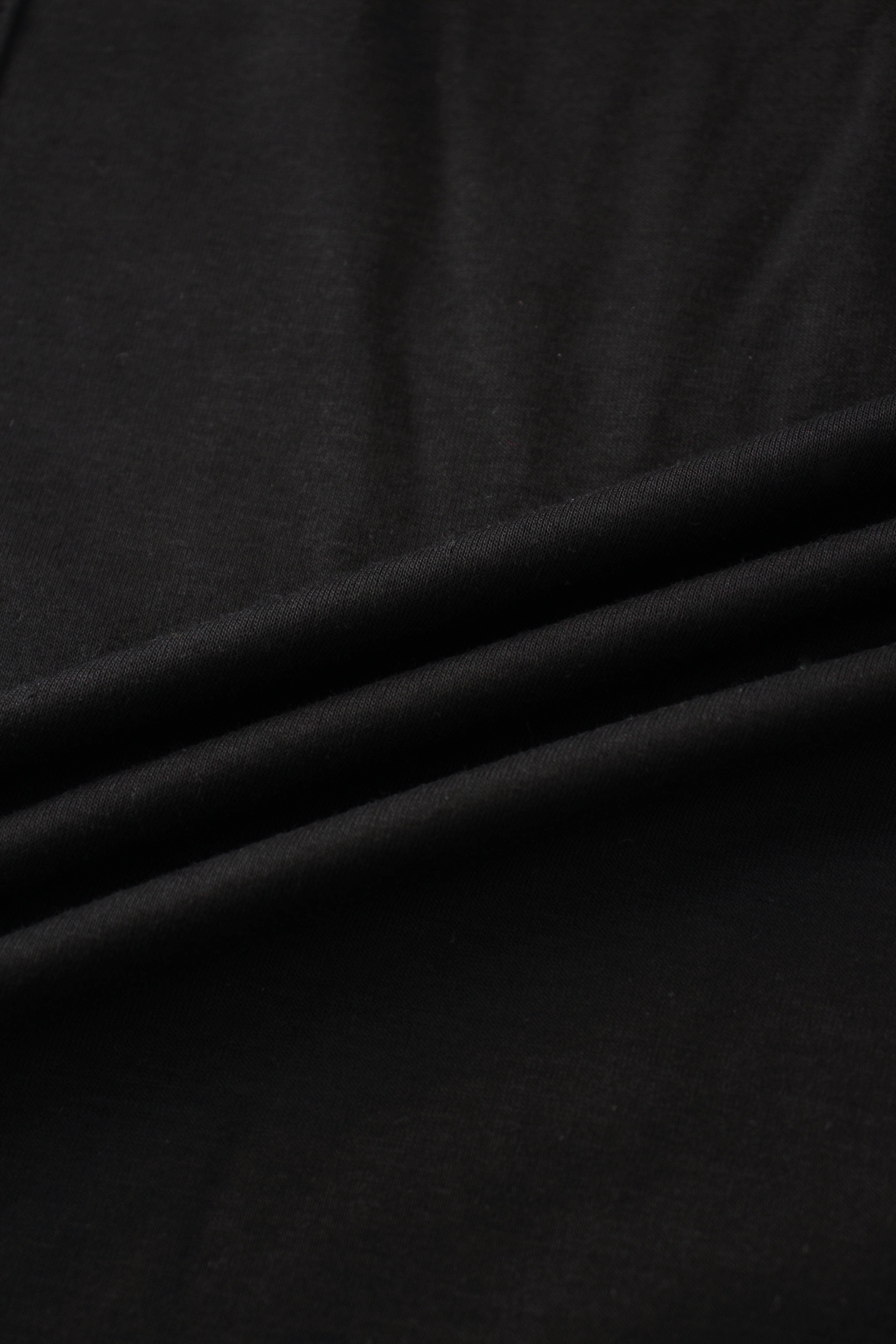 Drawstring Pocket T-Shirt Skirt-Black